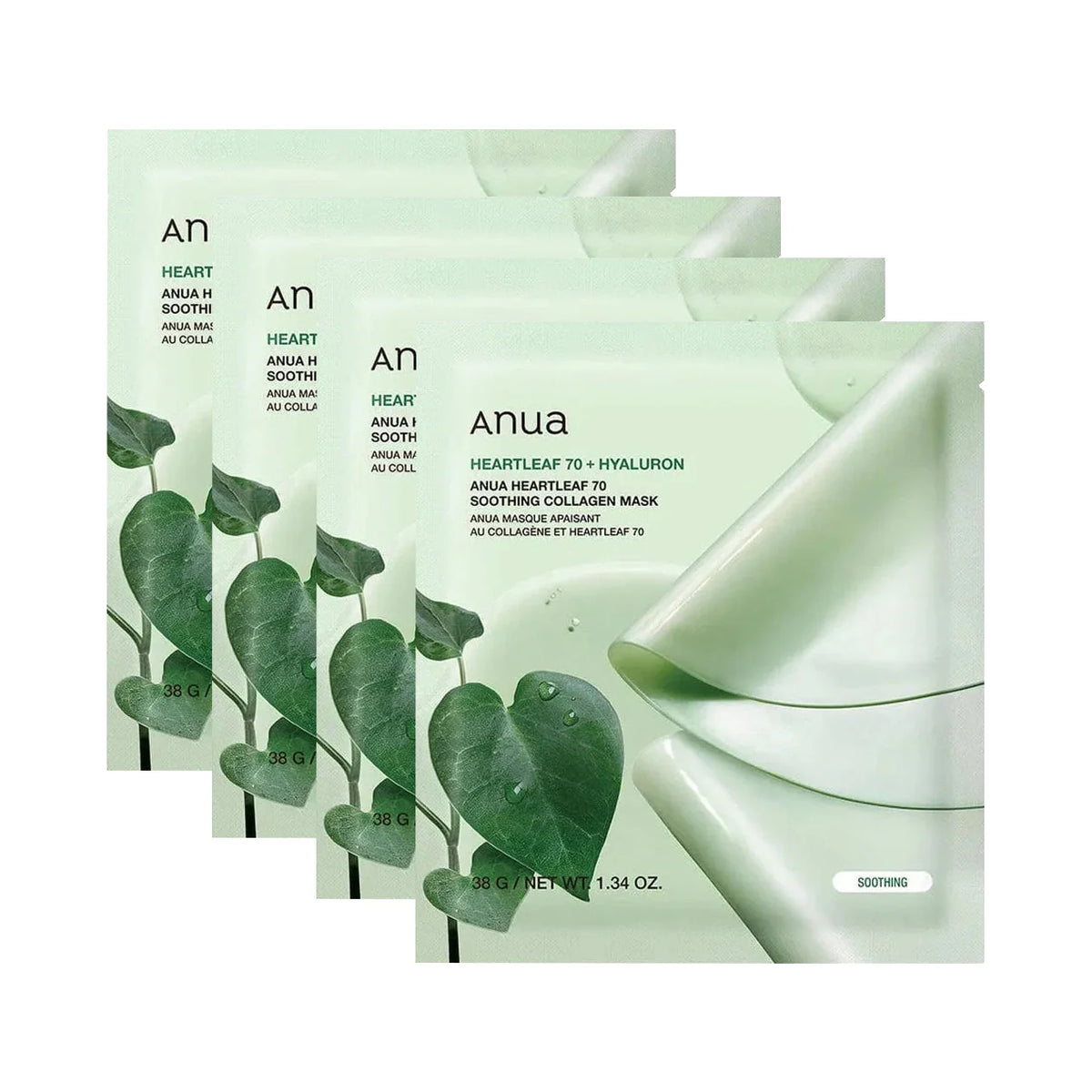 BLOCK36: ANUA MASHERA VISO HEARTLLEAF 70 HYALURON (PACK DS 4 PZ)