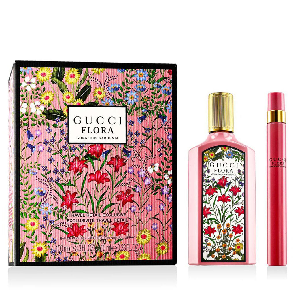 BLOCK36: GUCCI TRAVEL SET FLORA GORGEOUS GARDENIA EDP 100ML +  10 ML