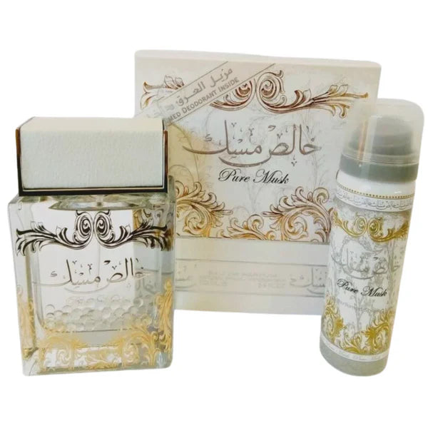 BLOCK36:PROFUMO  ARABO  LATTAFA PURE MUSK 100ML GIFT SET