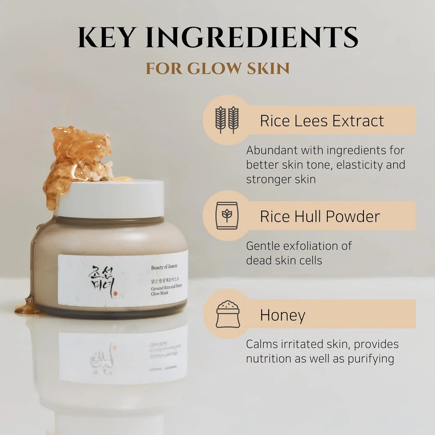 BLOCK36: CREMA	BEAUTY OF JOSEON (KOREANA)	GROUND RICE AND HONEY GLOW MASK 150ml