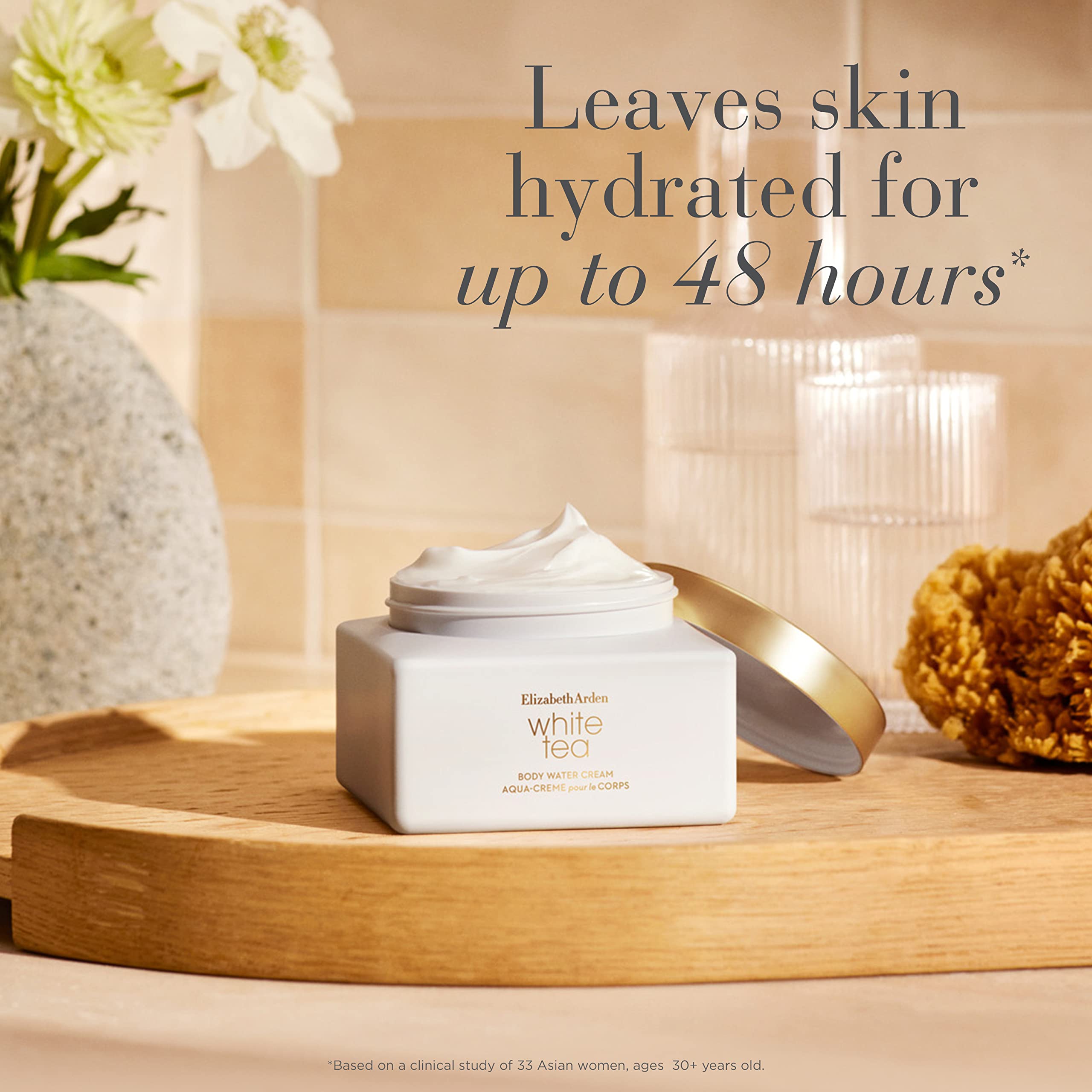 BLOCK36:  CREMA	ELIZABETH ARDEN	WHITE TEA BODY WATER CREAM FLORAL FRAGRANCE NOURISHING HYDRATING BODY CARE 225ml