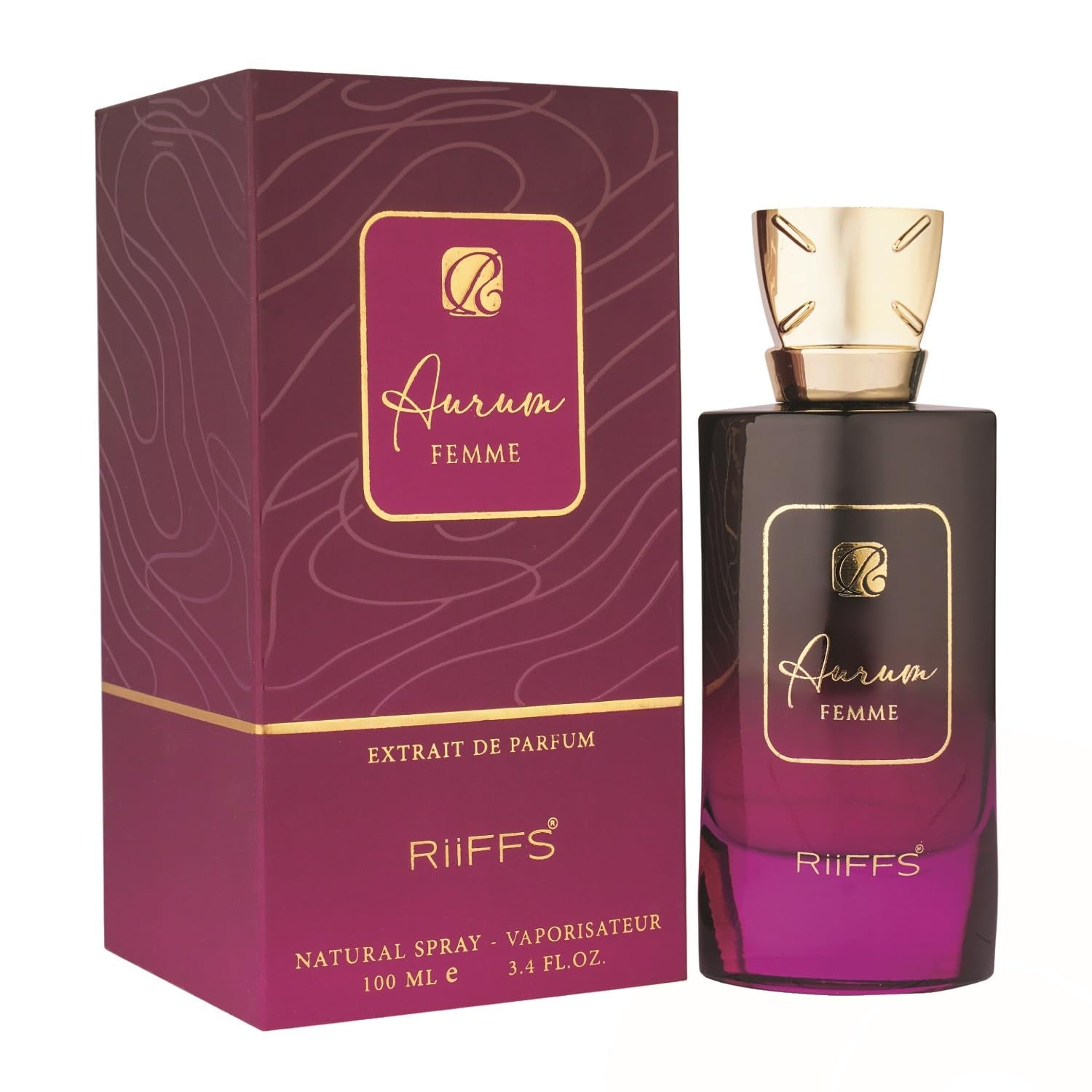 BLOCK36:PROFUMO ARABO  RIIFFS AURUM FEMME EXTRAIT DE PARFUM NATURAL SPRAY-VAPORISATEUR