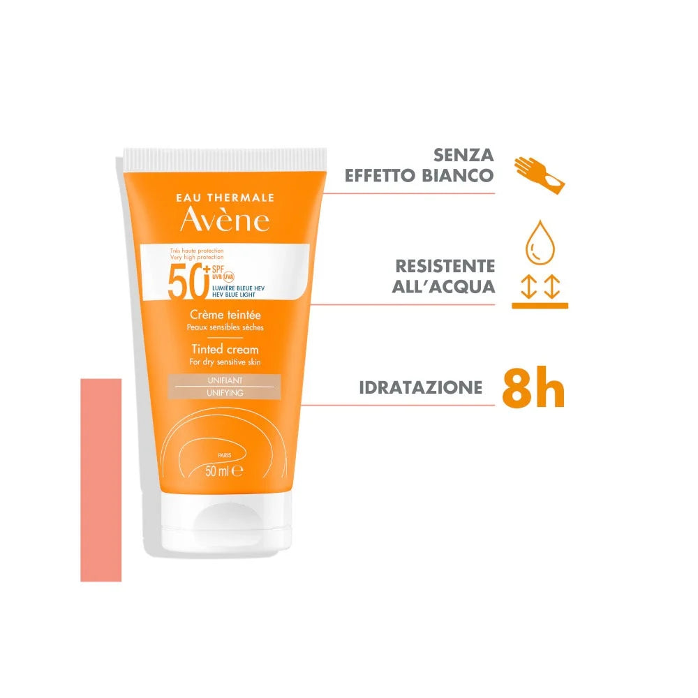 BLOCK36: AVENE	CREMA COLORATA SPF 50+ PELLI SENSIBILI SECCHE UNIFORMANTE
