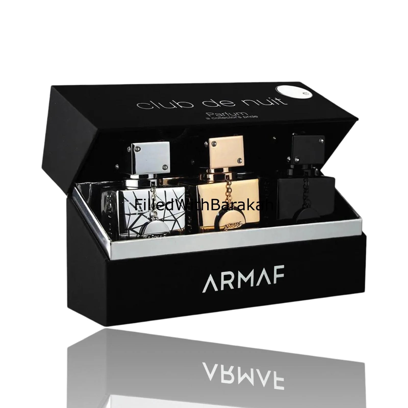 BLOCK36:PROFUMO ARABO ARMAF CLUB DE NUIT BLACK SET 3X3OML SILLAGE MILESTONE INTENSE MAN