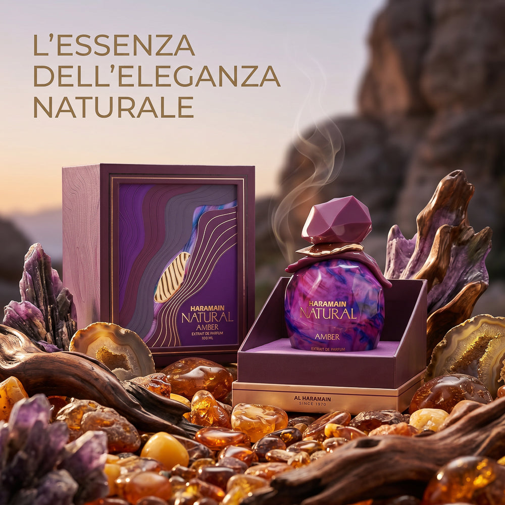 BLOCK36: PROFUMO ARABO AL HARAMAIN NATURAL AMBER EXTRAIT  DE PARFUM 100 ML