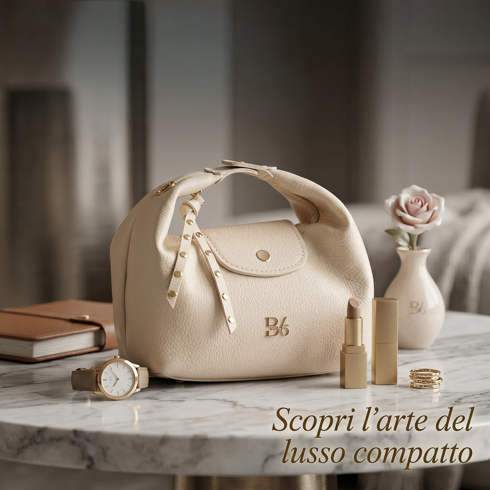 BLOCK36: BORSA "PISTILLO" IN PELLE SABBIA
