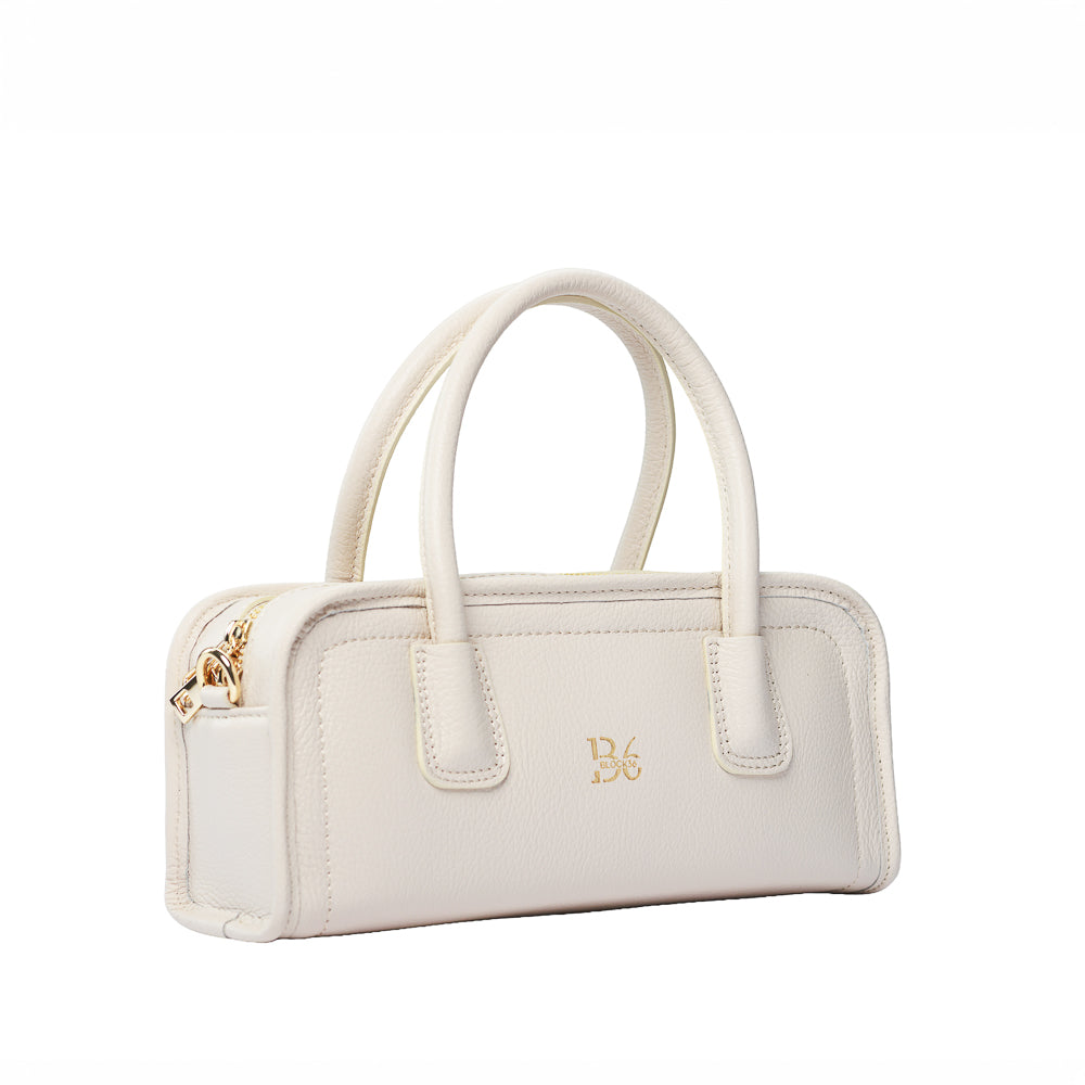 BLOCK36: BORSA IN PELLE BEIGE ESTIVA