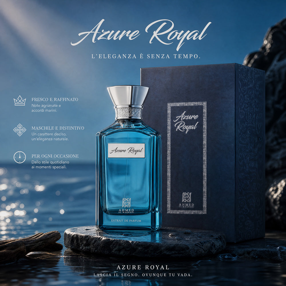 BLOCK36: PROFUMO ARABO AHMED AL MAGHRIBI AZURE ROYAL EXTRAIT DE PARFUM 100 ML