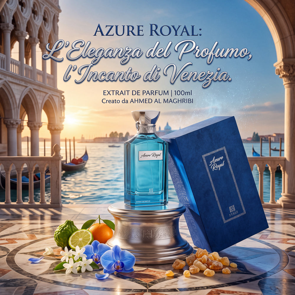 BLOCK36: PROFUMO ARABO AHMED AL MAGHRIBI AZURE ROYAL EXTRAIT DE PARFUM 100 ML