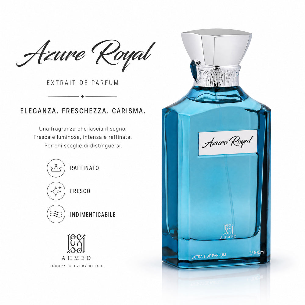 BLOCK36: PROFUMO ARABO AHMED AL MAGHRIBI AZURE ROYAL EXTRAIT DE PARFUM 100 ML