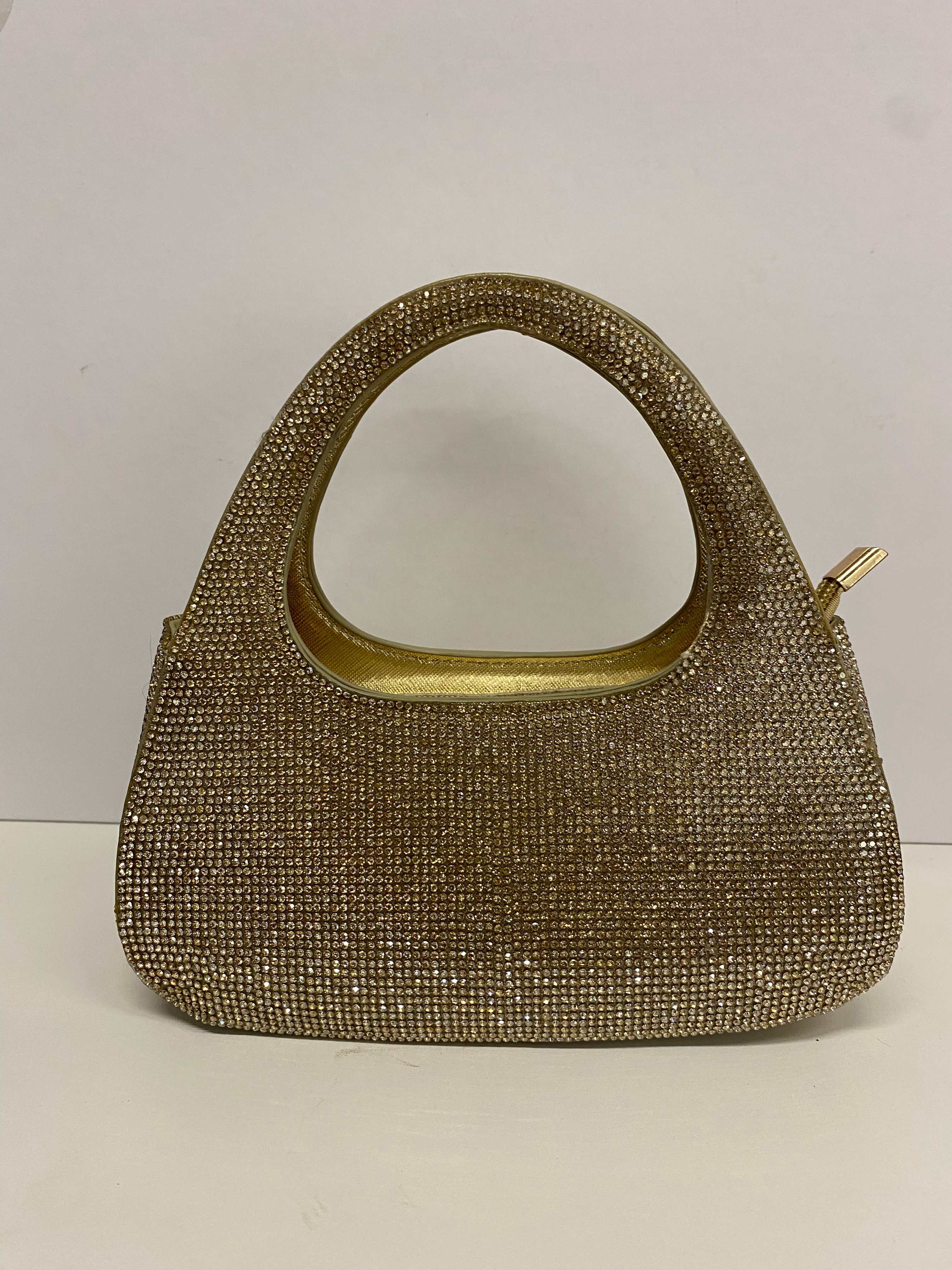 MINIBAG CON  STRASS IN ORO CHIC