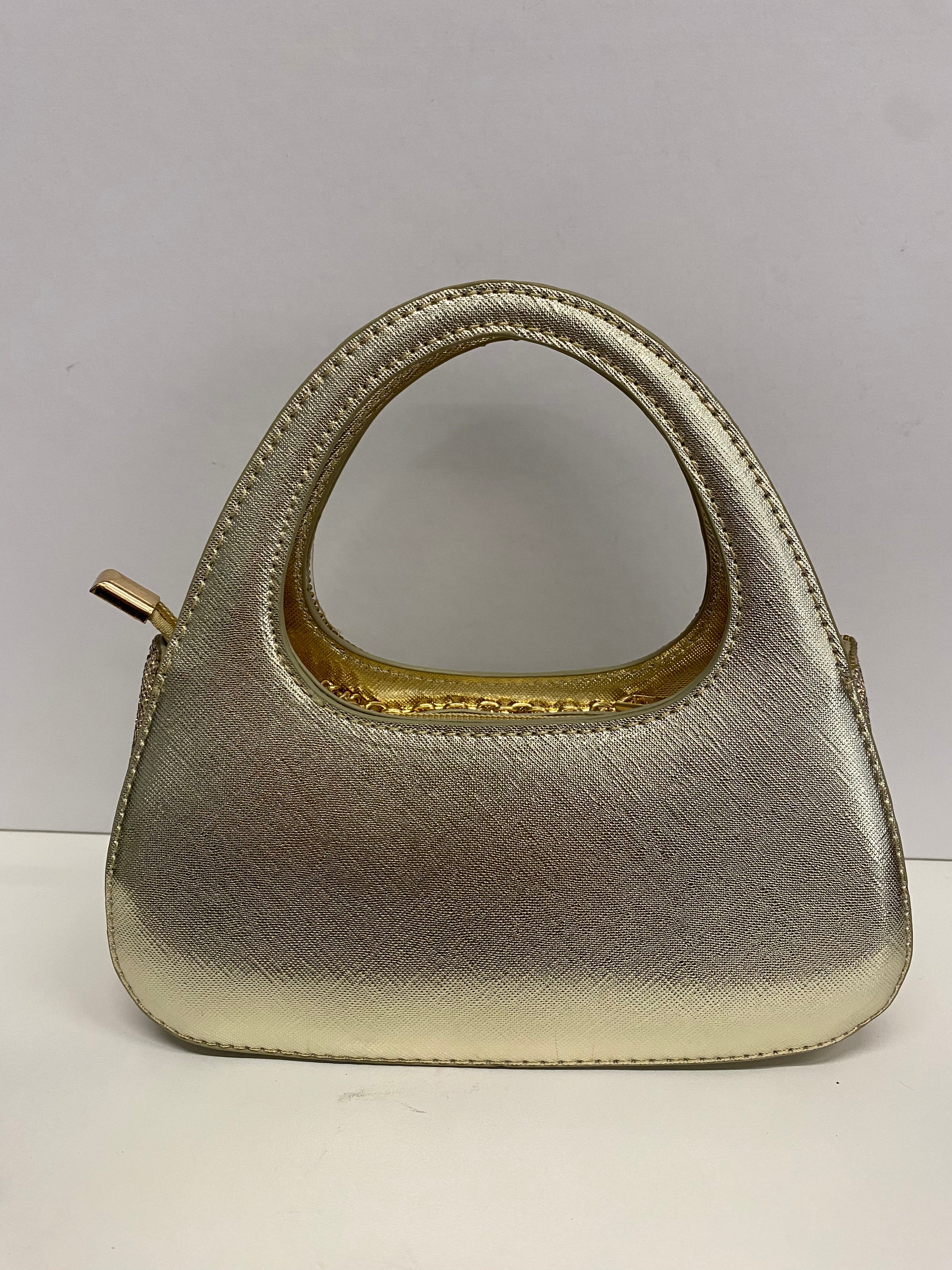 MINIBAG CON  STRASS IN ORO CHIC
