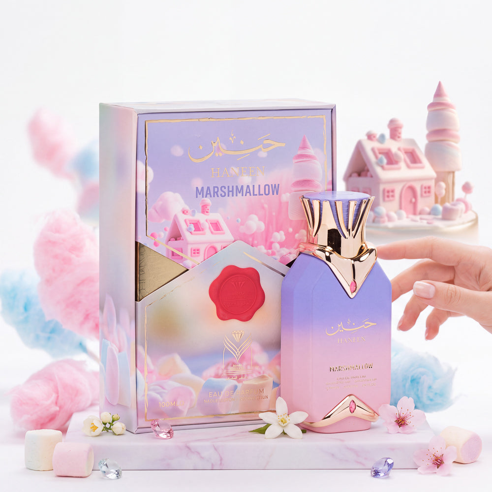BLOCK36: PROFUMO ARABO HANEEN MARSHMALLOW BY LE BONHEUR WOMAN EDP 100 ML