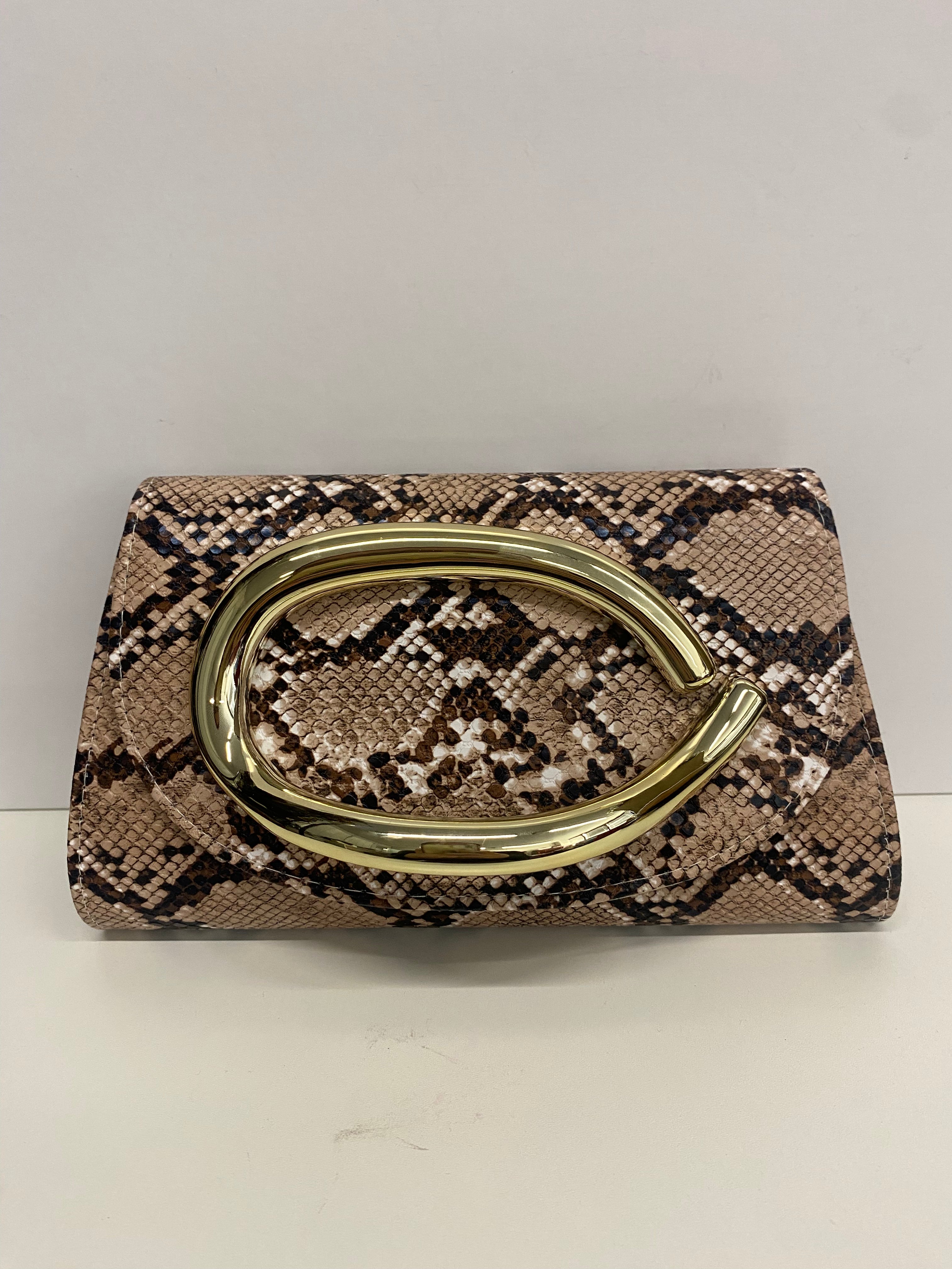 POCHETTE TRENDY STAMPA  PITONATA CHIC ED ELEGANTE