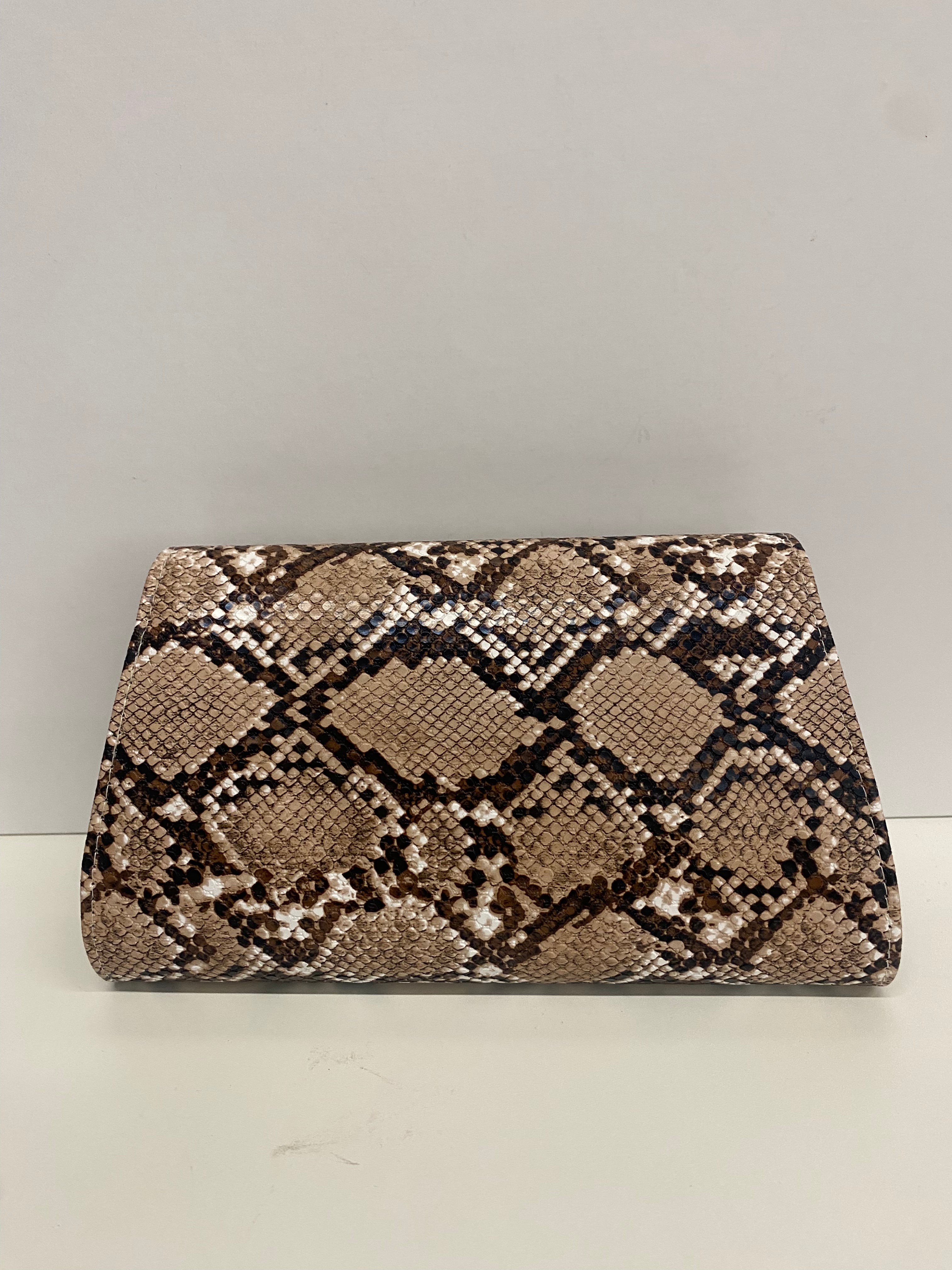 POCHETTE TRENDY STAMPA  PITONATA CHIC ED ELEGANTE