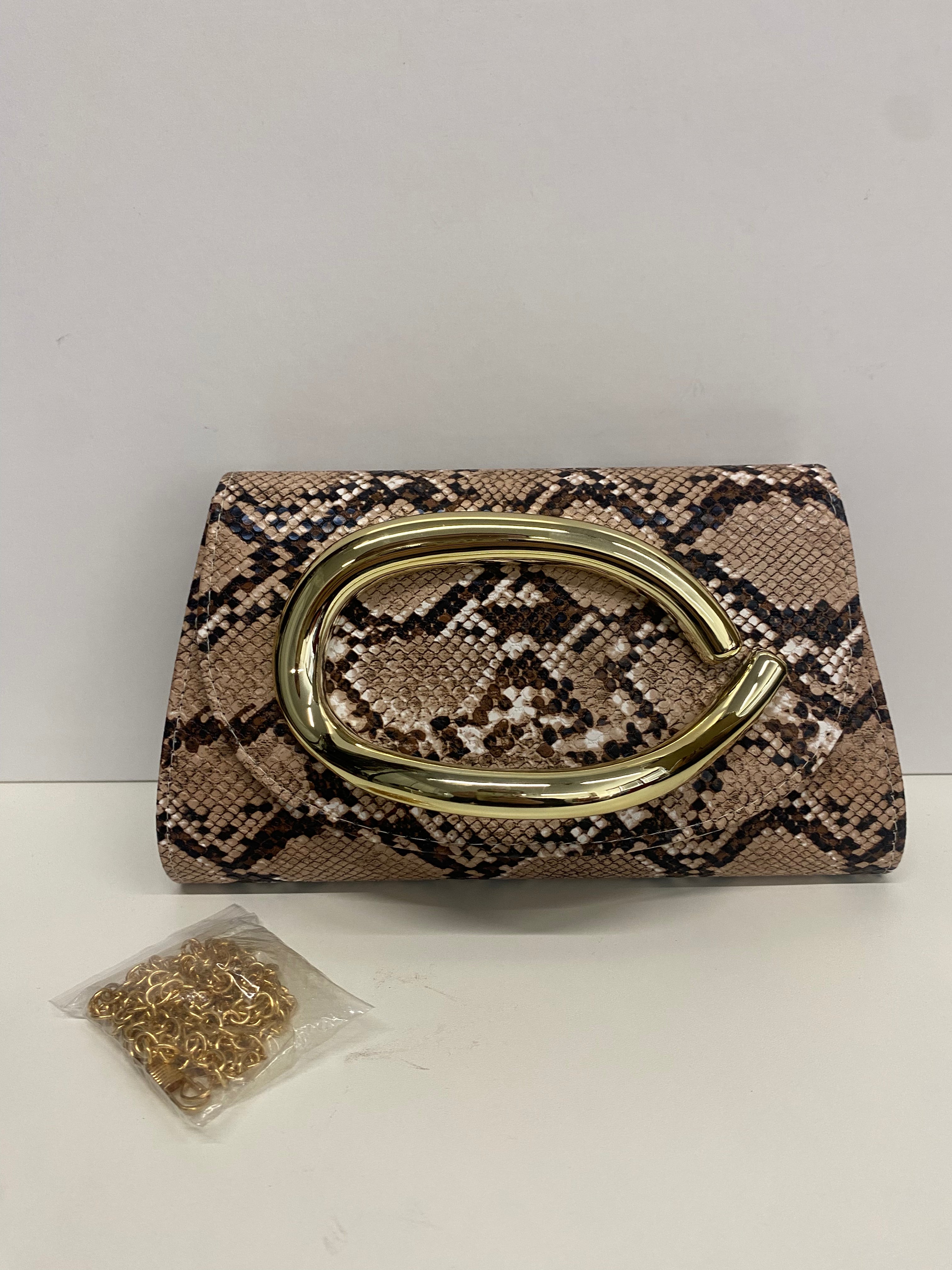 POCHETTE TRENDY STAMPA  PITONATA CHIC ED ELEGANTE