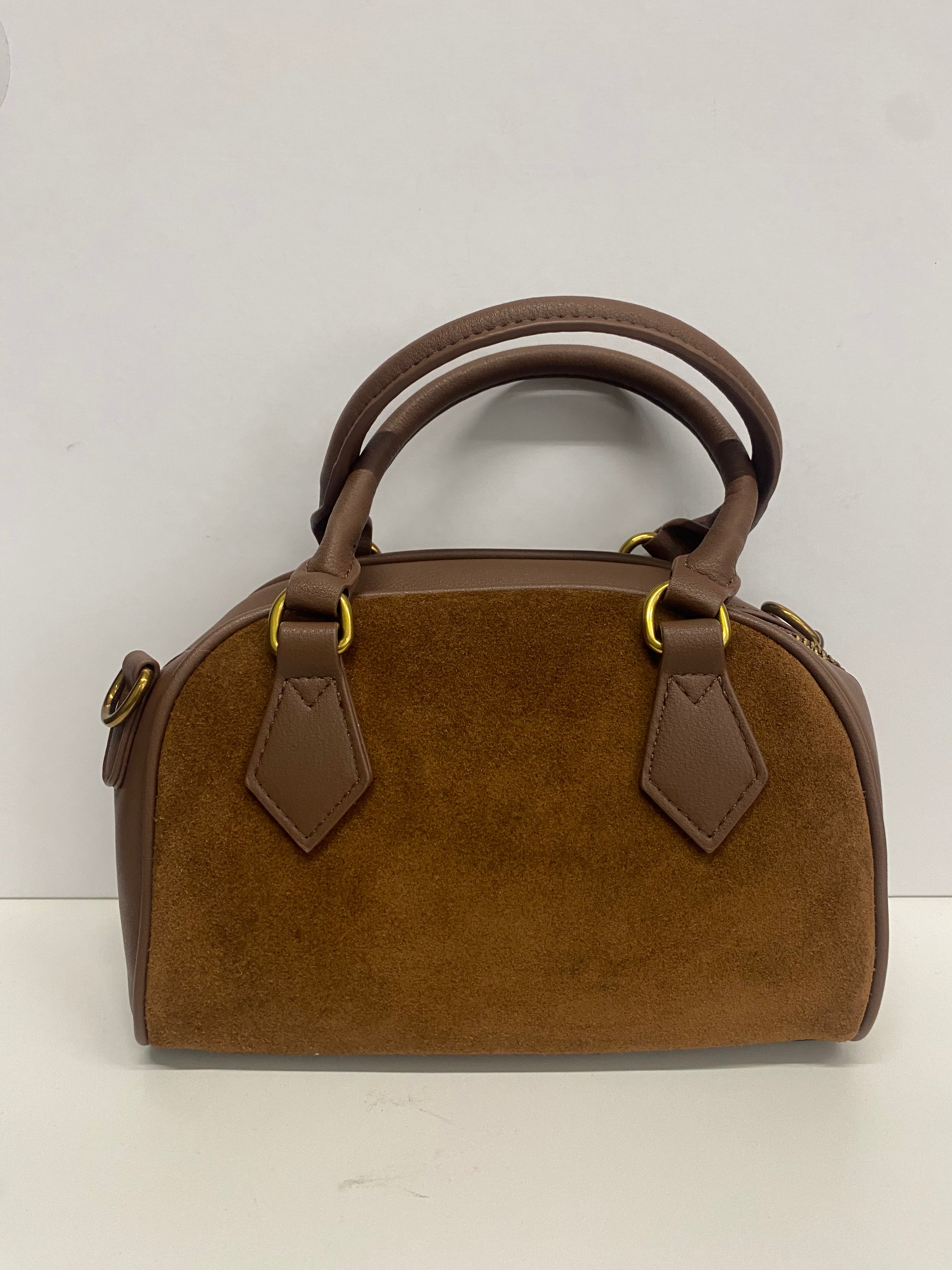 BAULETTO IN VELLUTO COL MARRONE