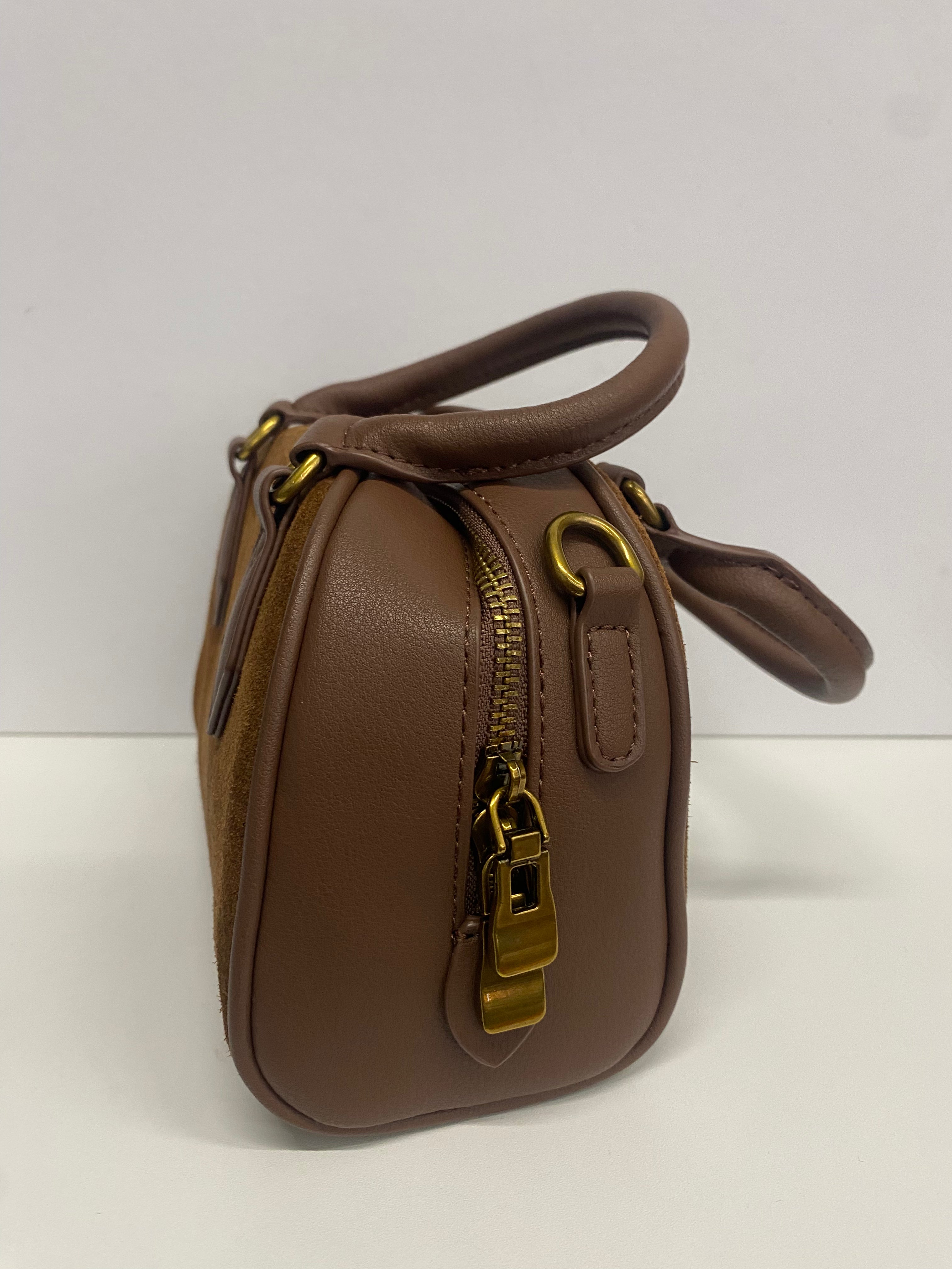 BAULETTO IN VELLUTO COL MARRONE