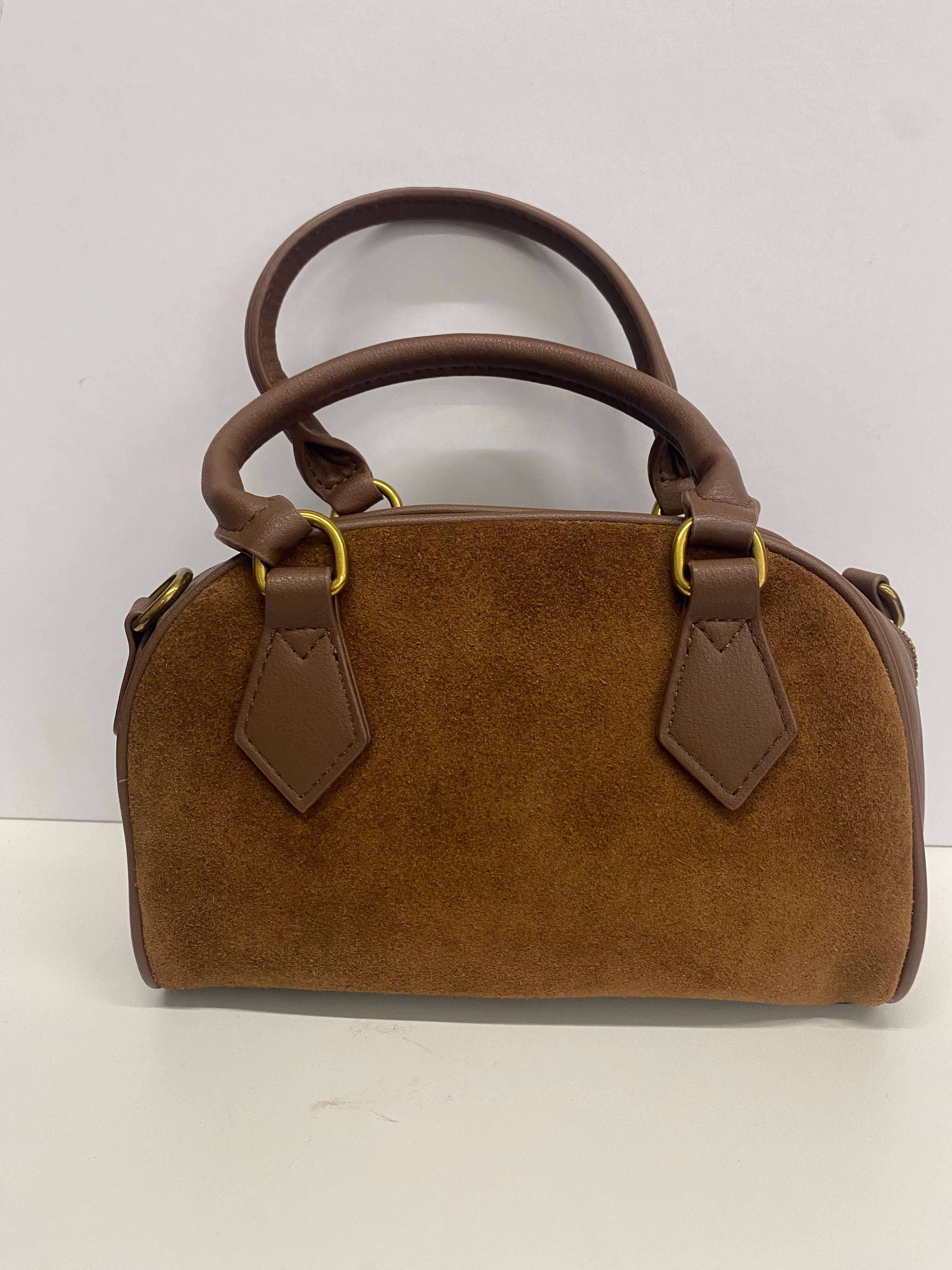 BAULETTO IN VELLUTO COL MARRONE