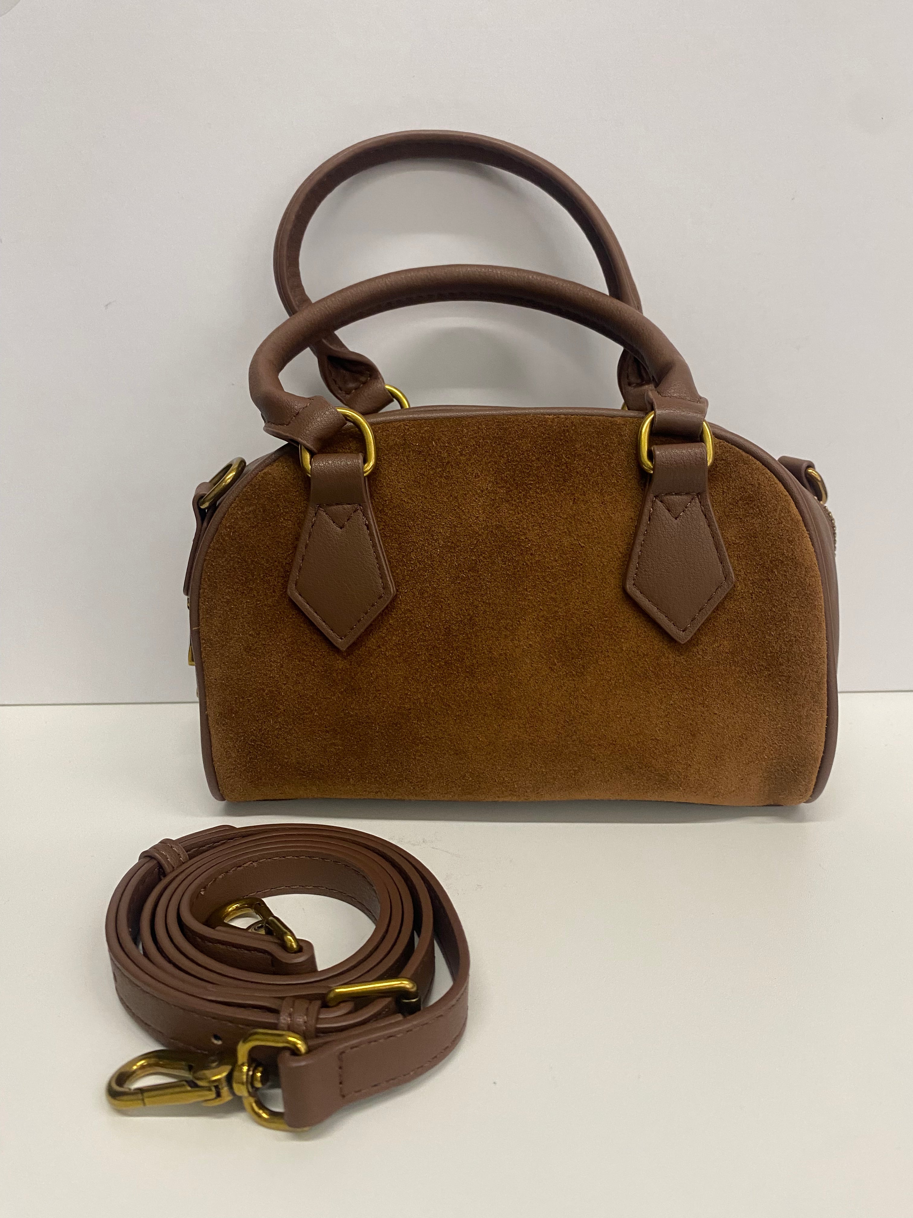 BAULETTO IN VELLUTO COL MARRONE