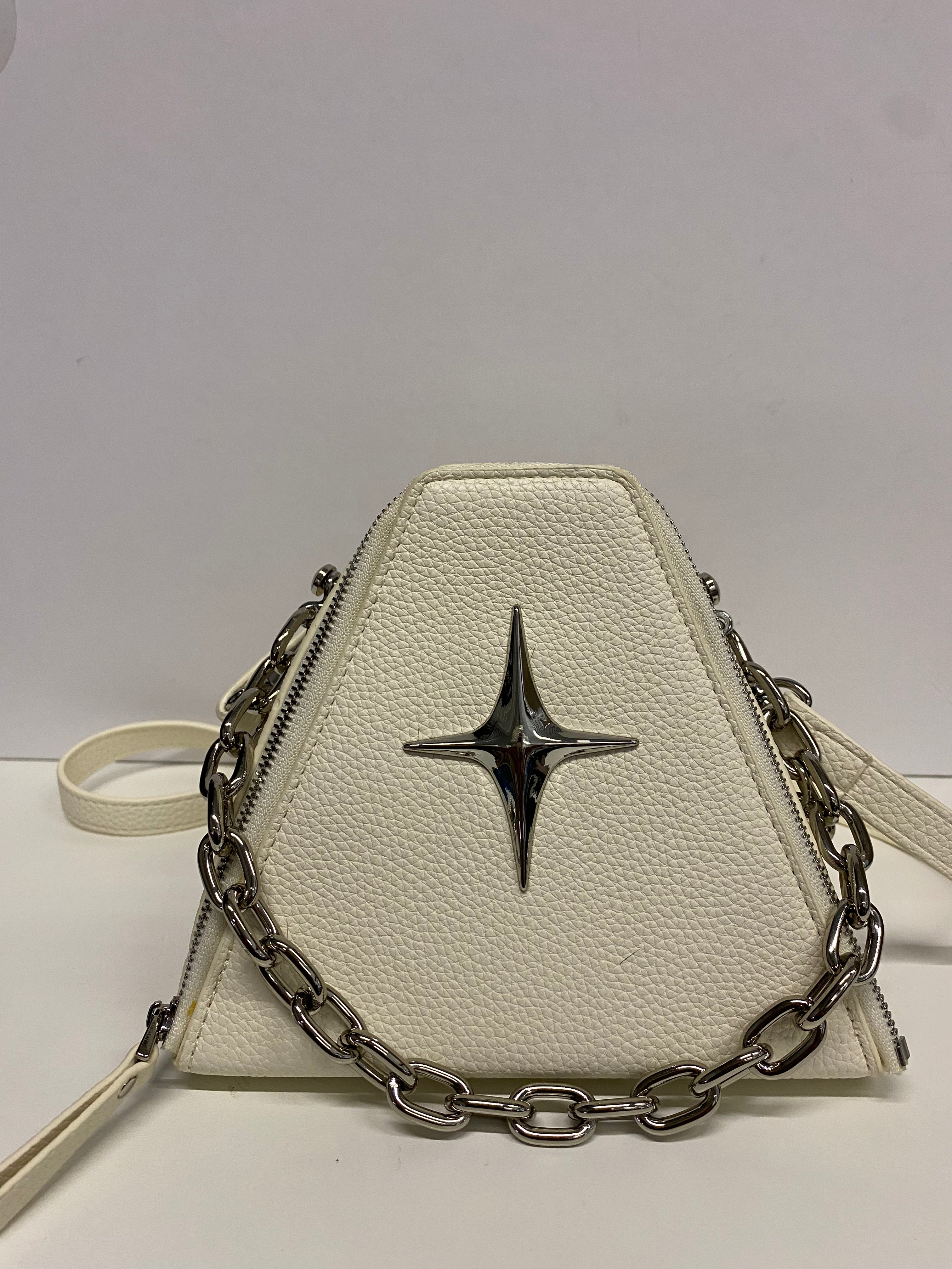 BORSA TRENDY RIGIDA COL BIANCO PANNA