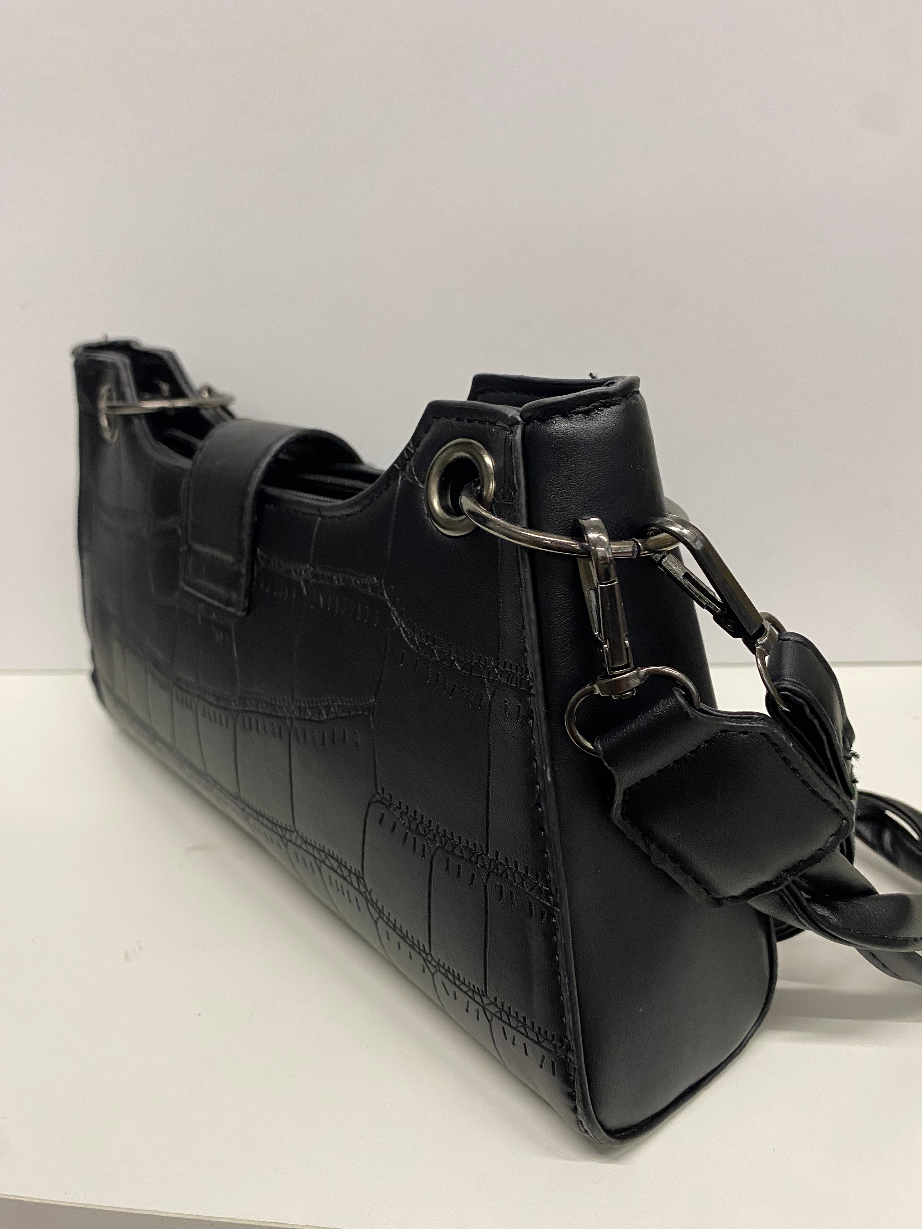 BORSA ELEGANTE CON TRACOLLA STAMPA COCCODRILLO