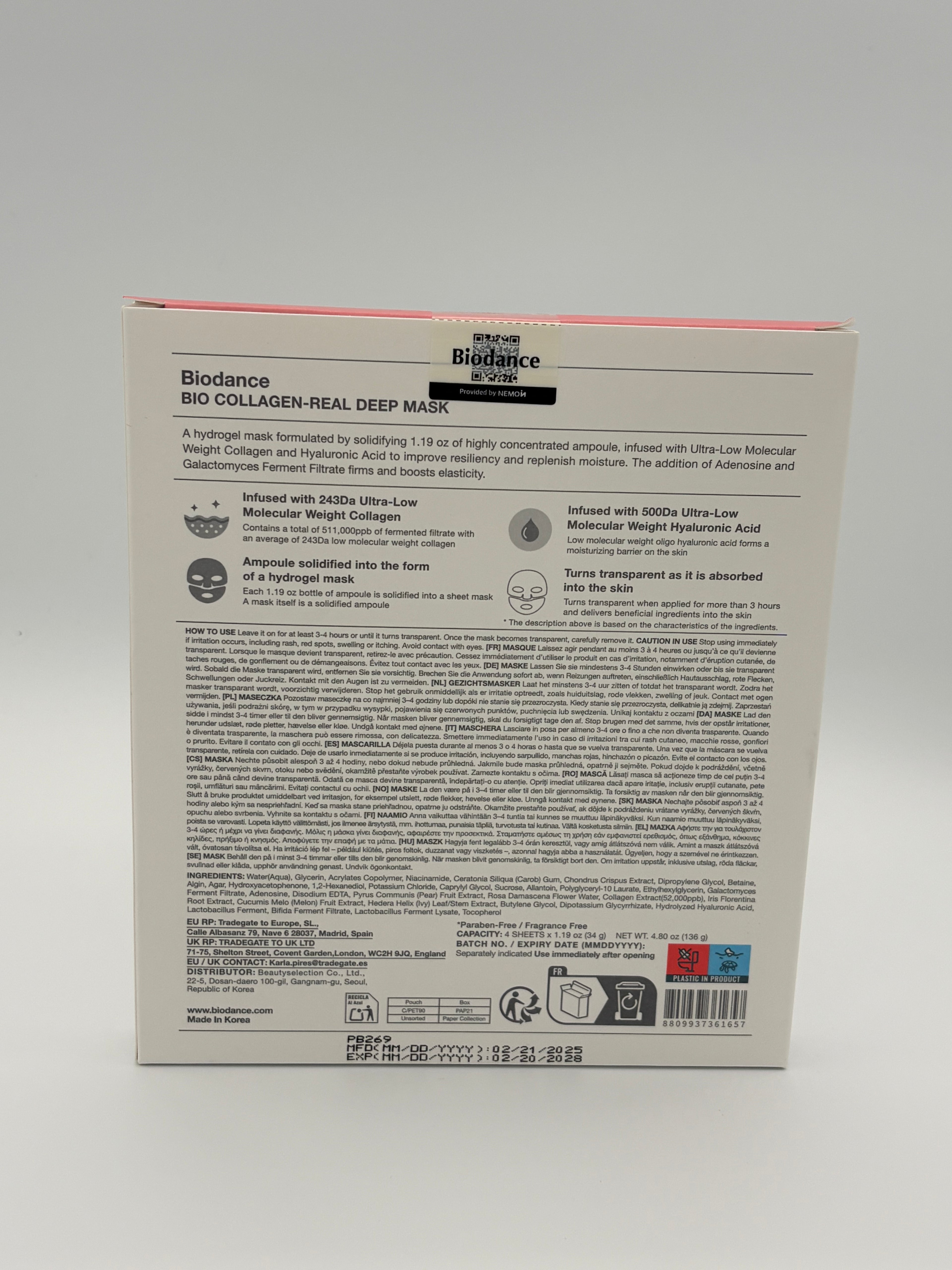 BIODANCE COLLAGEN-REAL DEEP MASK CONFEZIONE DA  4 MASCHERE