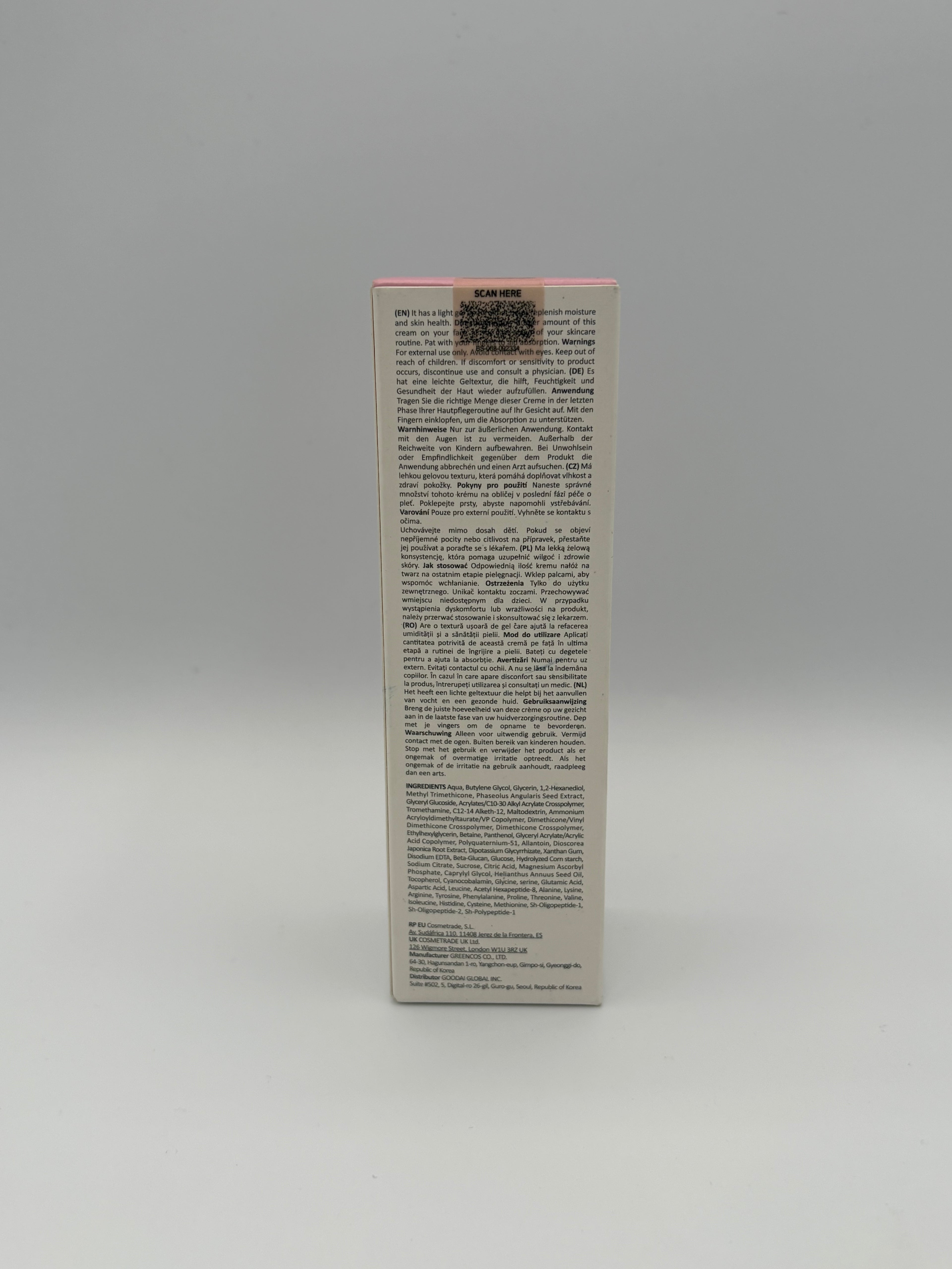 BLOCK36: CREMA	BEAUTY OF JOSEON (KOREANA)	RED BEAN WATER GEL