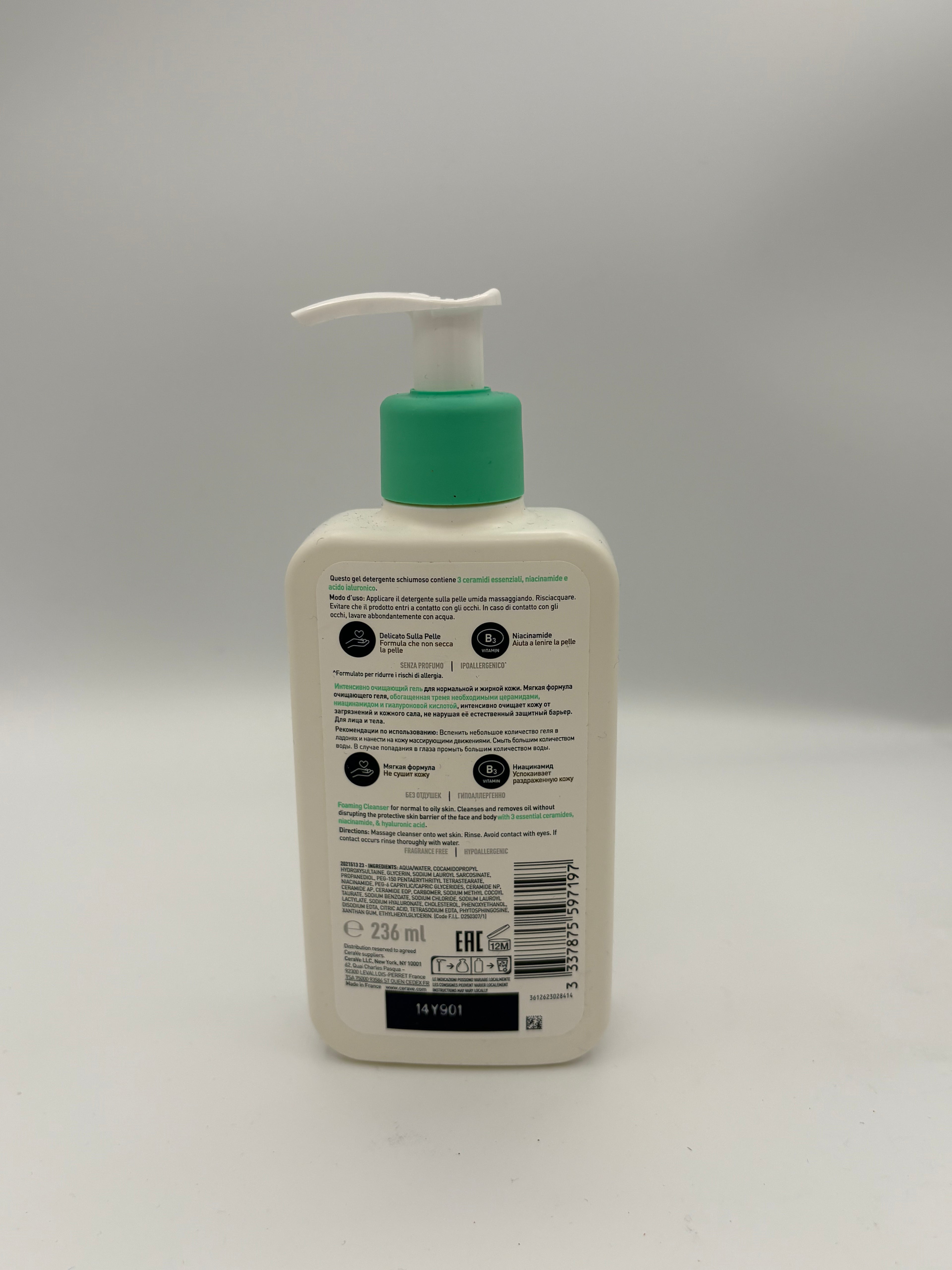BLOCK36: SCHIUMA	CERAVE	SCHIUMA DETERGENTE 236ml