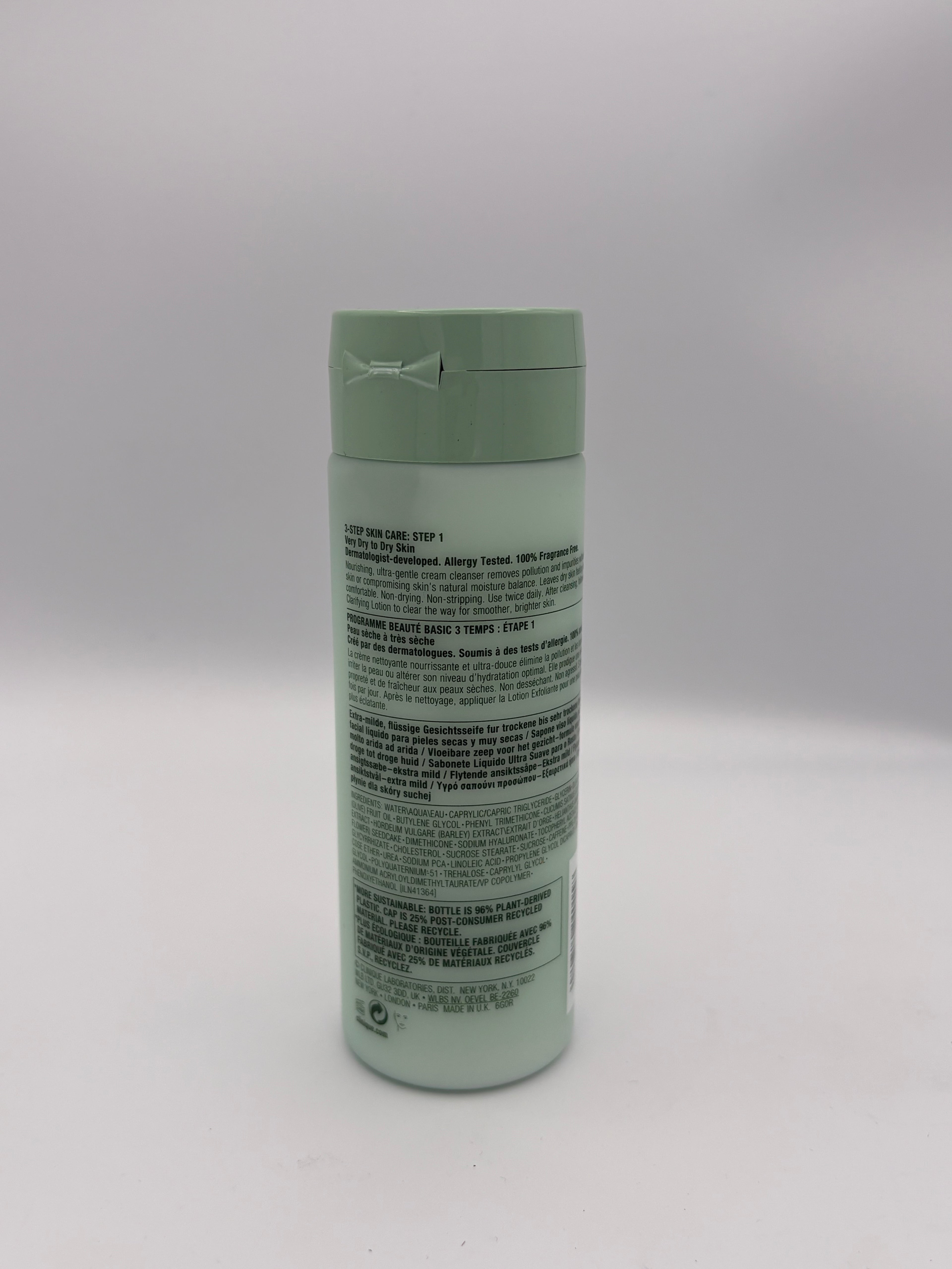BLOCK36: SAPONE	CLINIQUE	LIQUID FACIAL SOAP EXTRA MILD FOR DRY SKIN