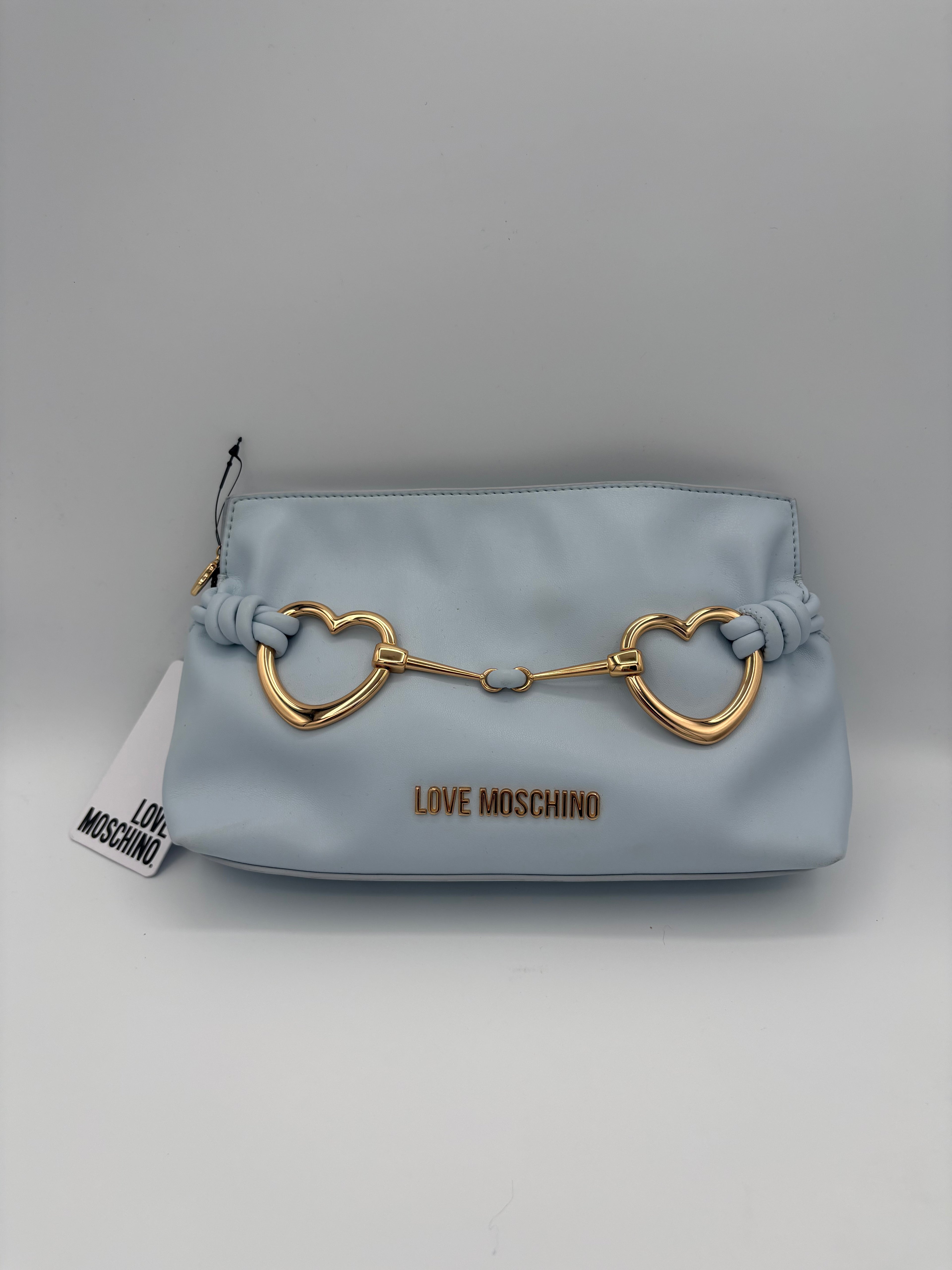 BORSA COL AZZURRO CHIARO CLUTCH HEARTS