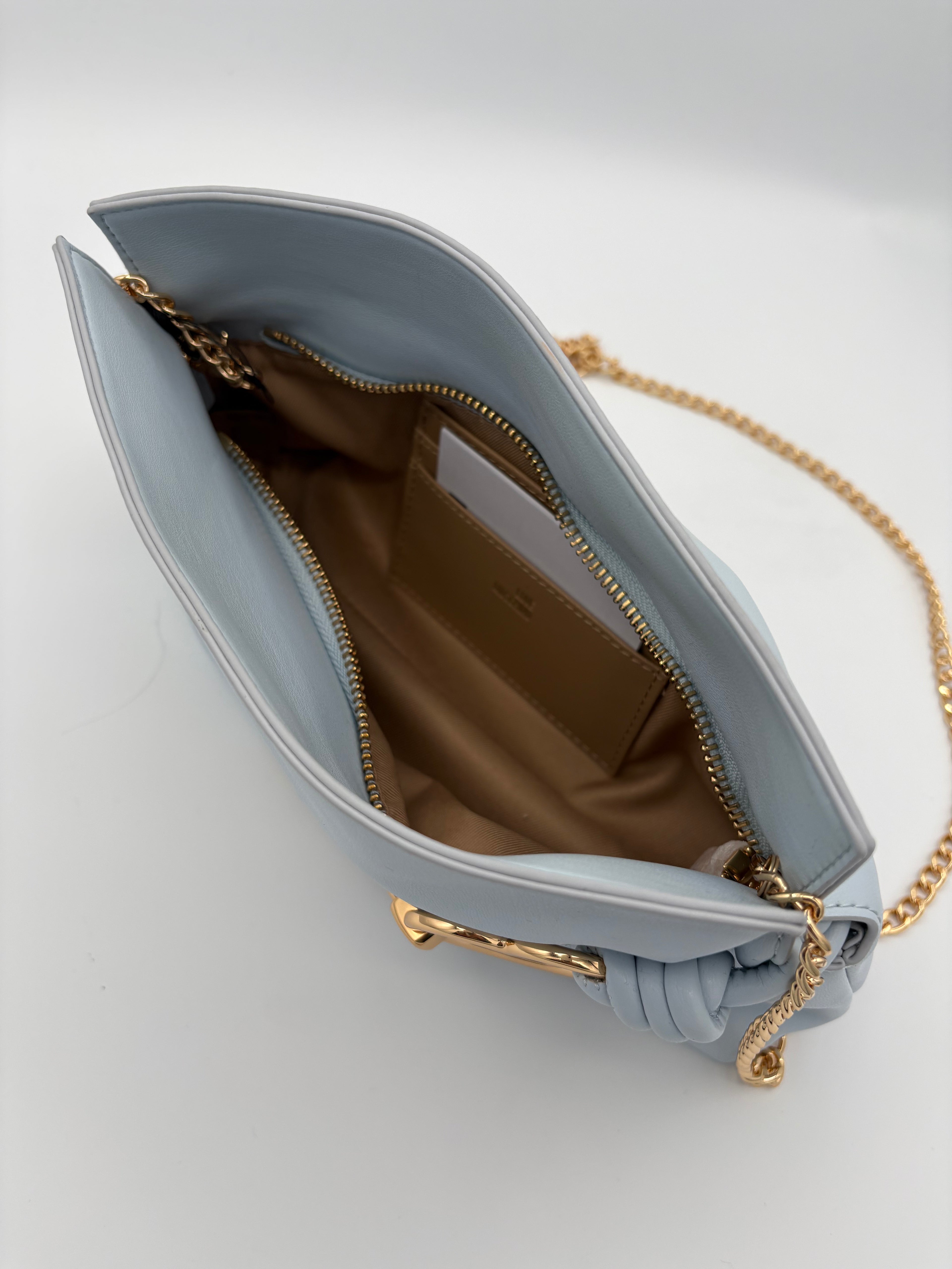 BORSA COL AZZURRO CHIARO CLUTCH HEARTS
