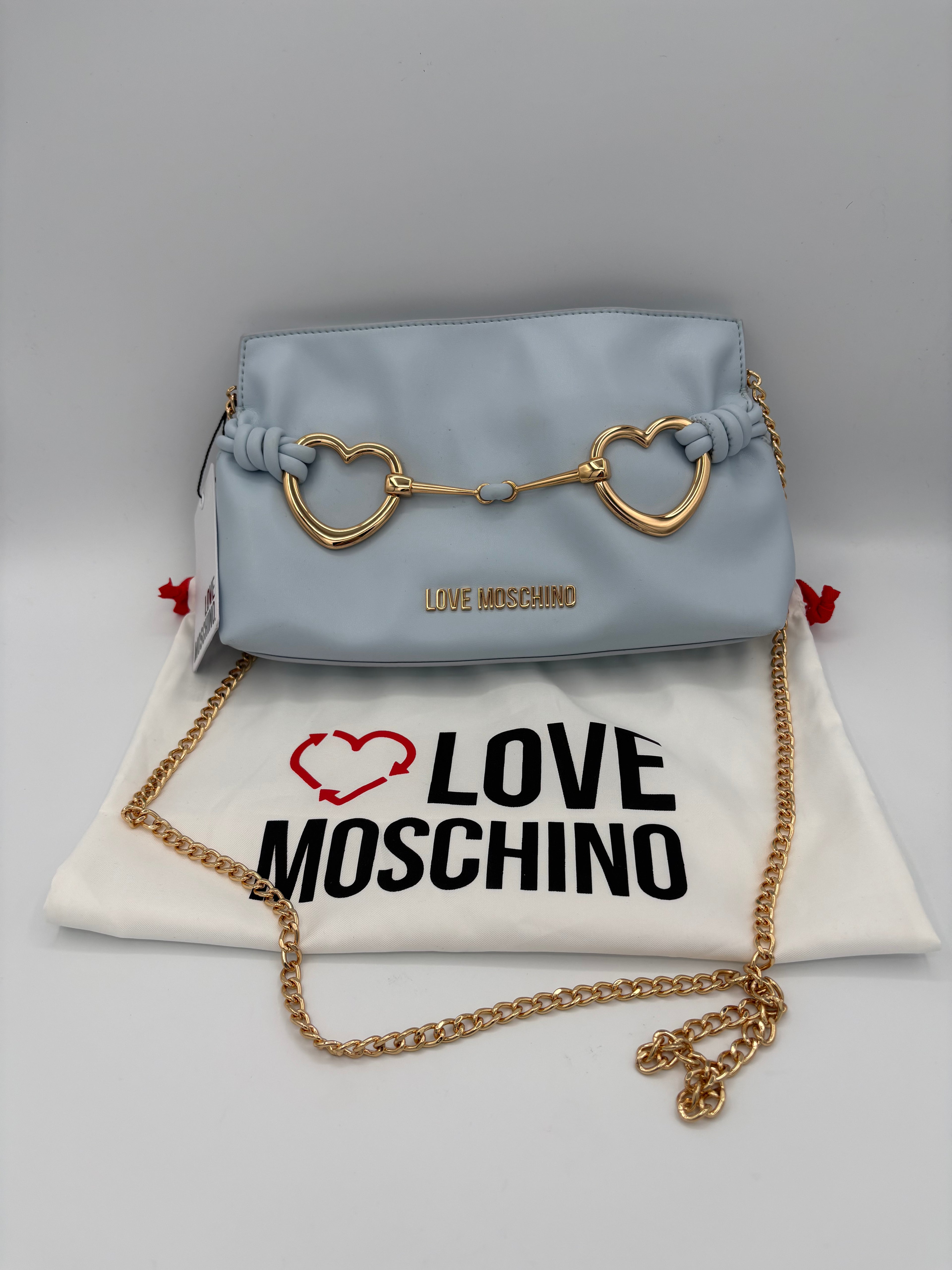 BORSA COL AZZURRO CHIARO CLUTCH HEARTS