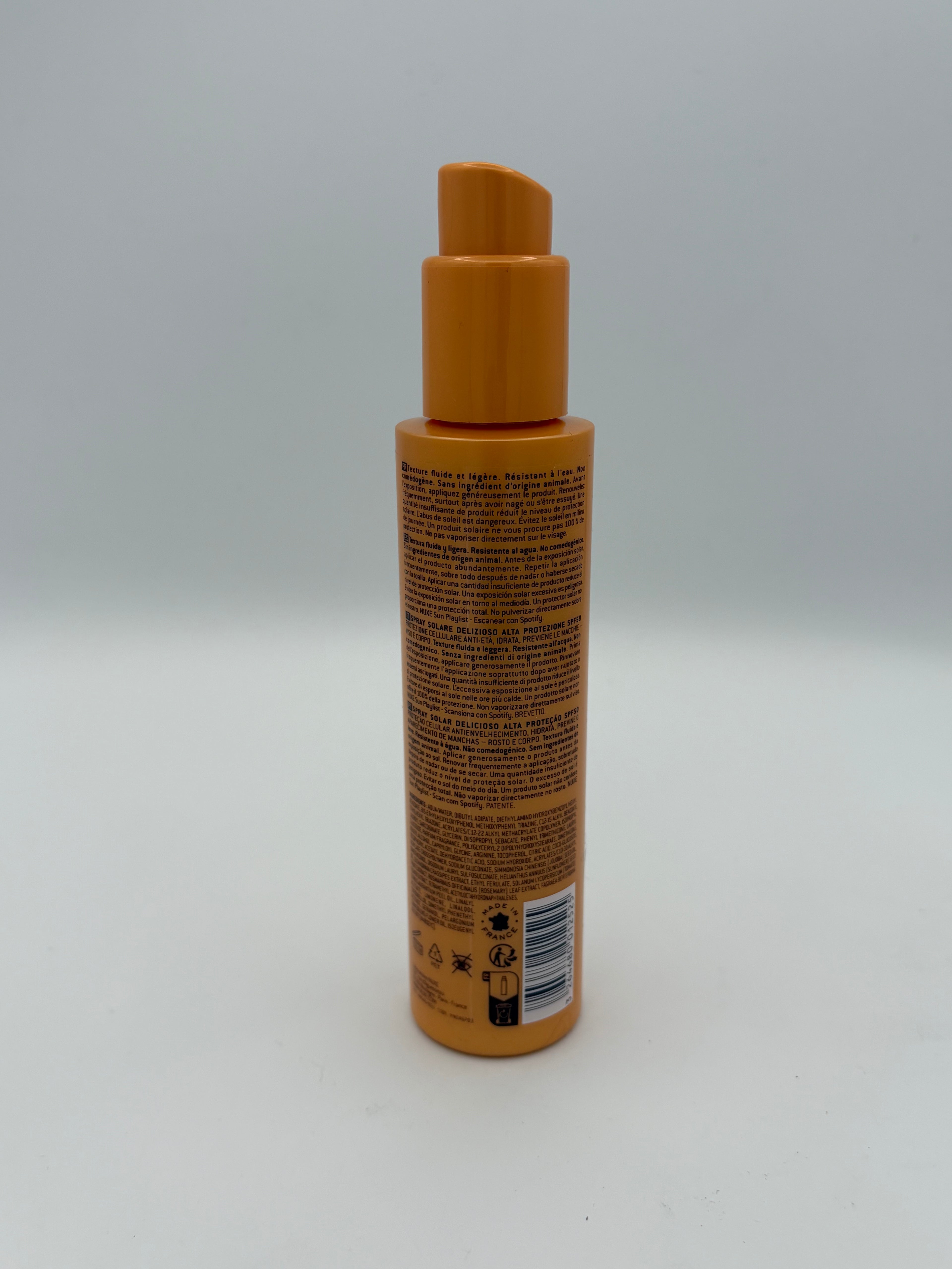 BLOCK36: CREMA SOLARE	NUXE	SUN 50 SPF SPRAY SOLAR DELICIOSO
