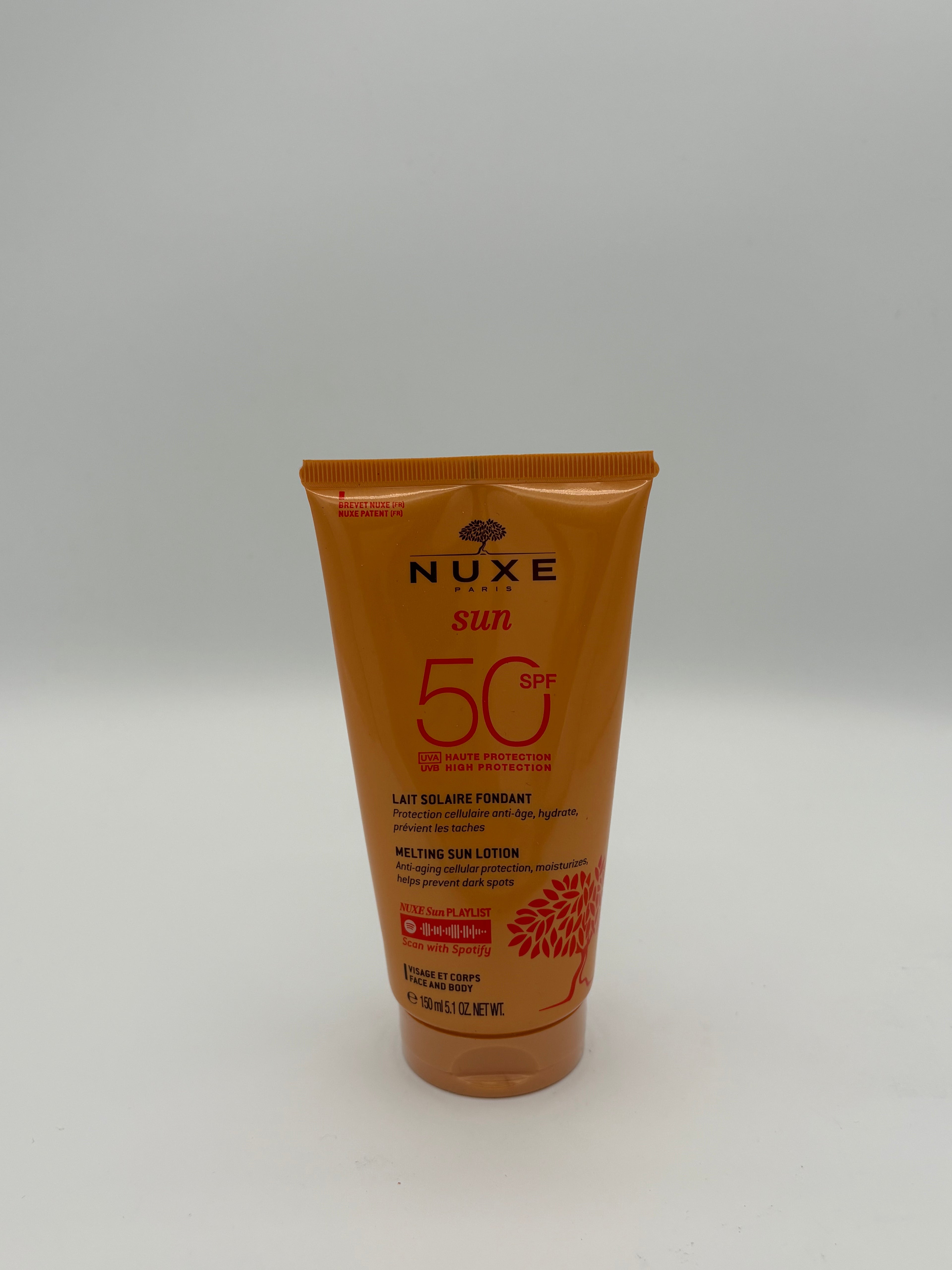 BLOCK36: CREMA SOLARE	NUXE	SUN 50 SPF LAIT SOLAIRE FONDANT