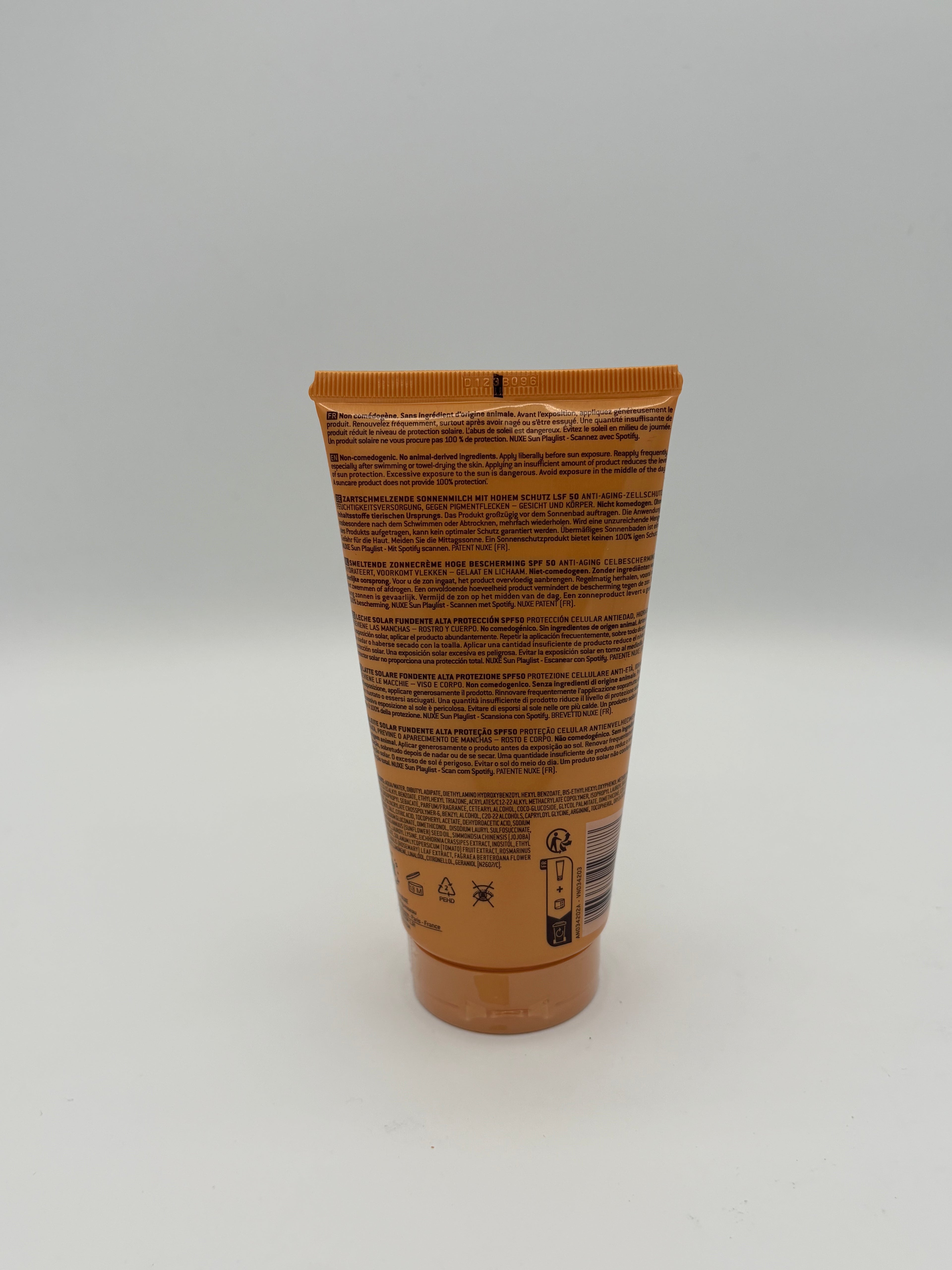 BLOCK36: CREMA SOLARE	NUXE	SUN 50 SPF LAIT SOLAIRE FONDANT