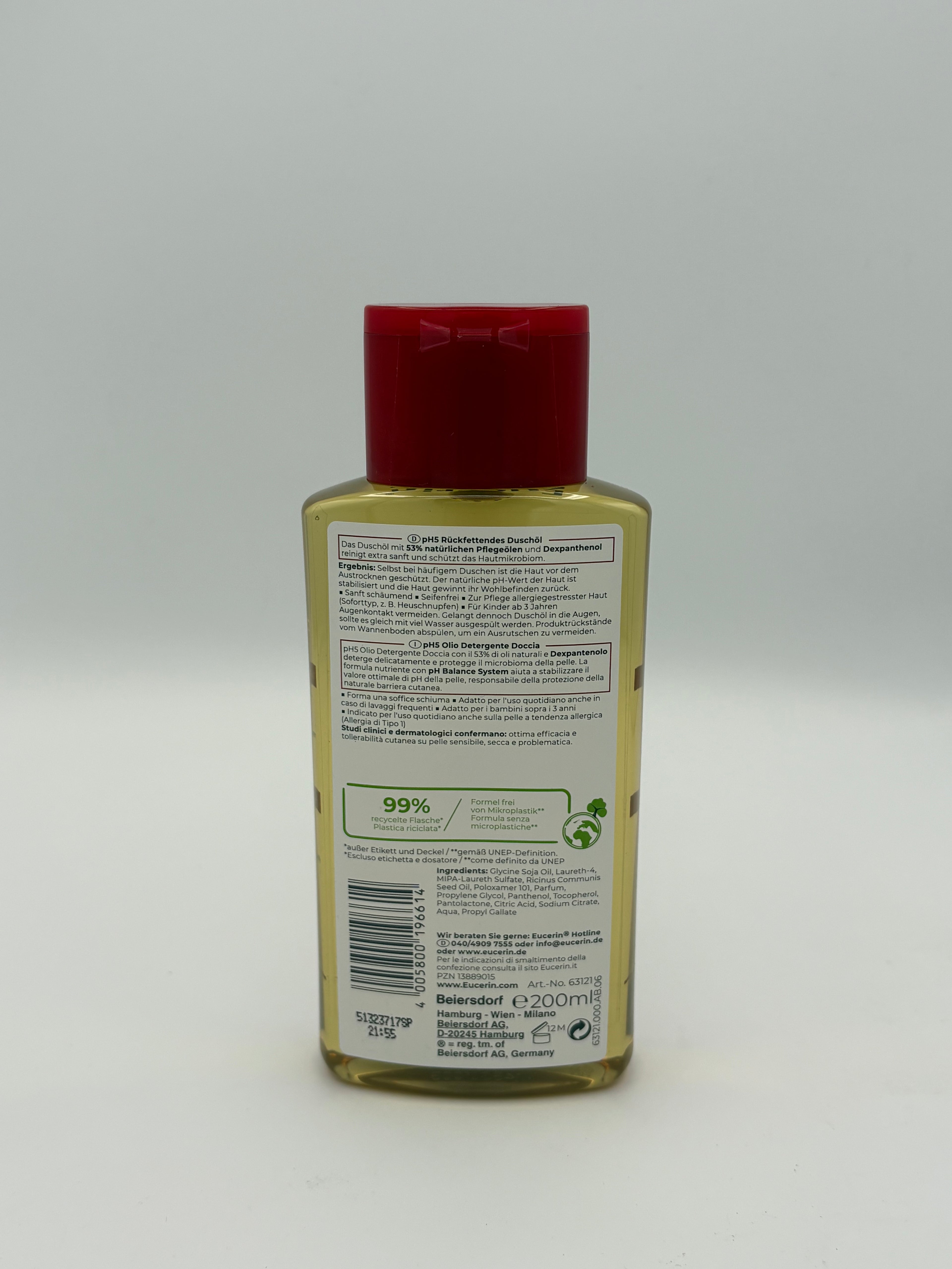 BLOCK36: OLIO	EUCERIN	PH5 OLIO DETERGENTE DOCCIA PER PELLE SENSIBILE E MOLTO SENSIBILE