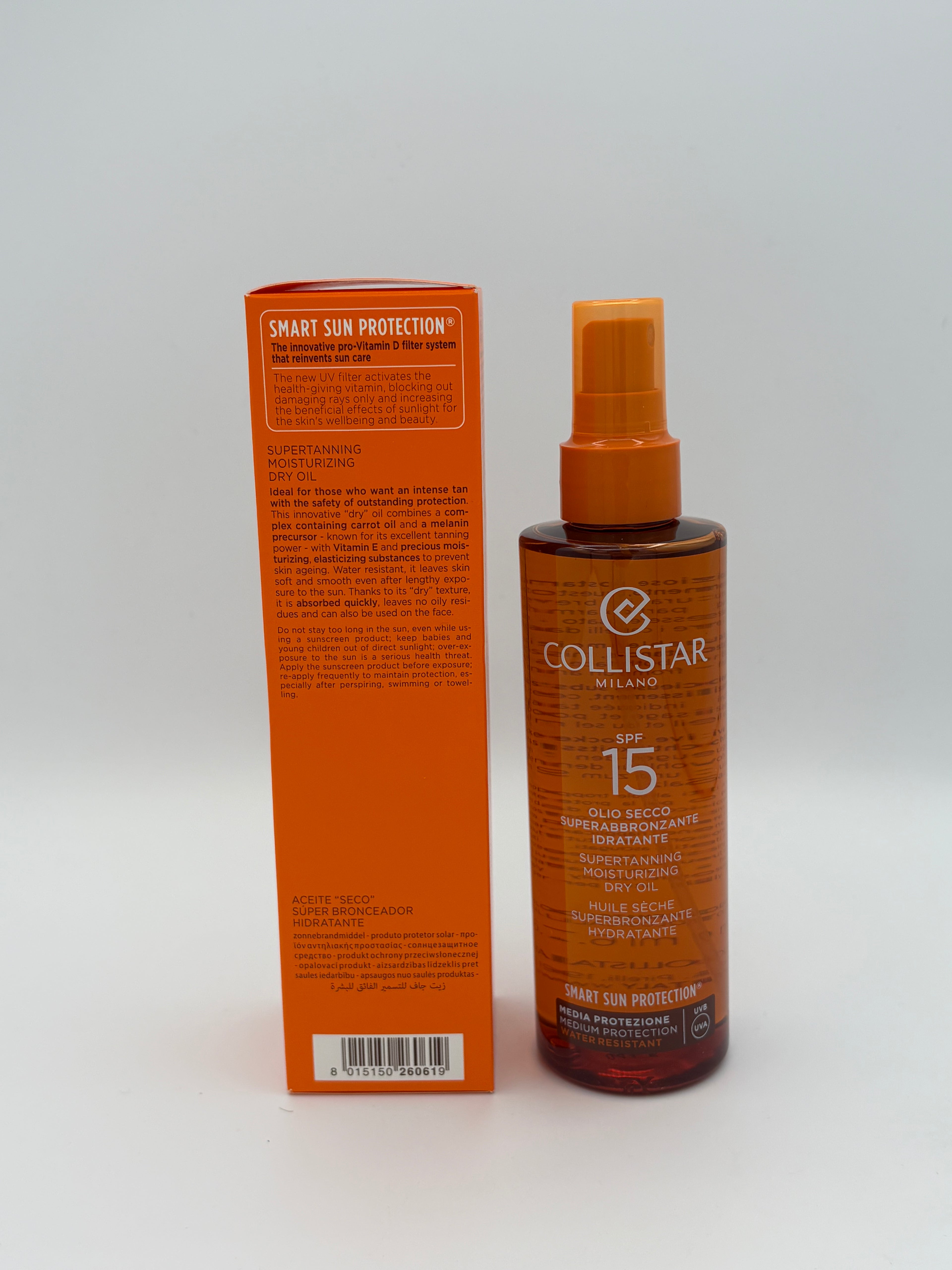 BLOCK36: ÖL	COLLISTAR	SPF 15 SONNENÖL TROCKEN SUPERBRÄUNEND FEUCHTIGKEITSSPENDEND