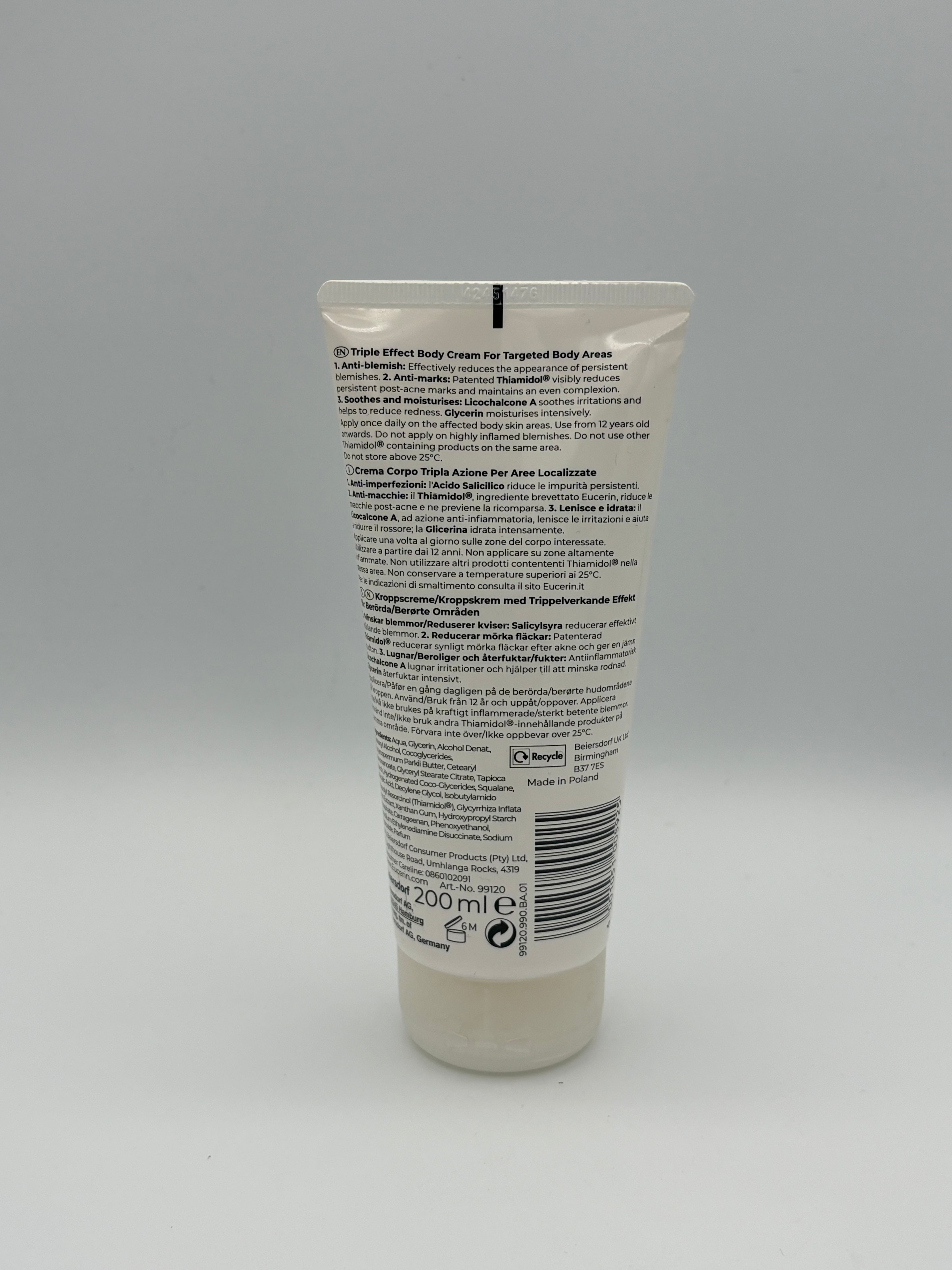 BLOCK36: CREMA 	EUCERIN	CREMA CORPO DERMO PURIFYER OIL CONTROL