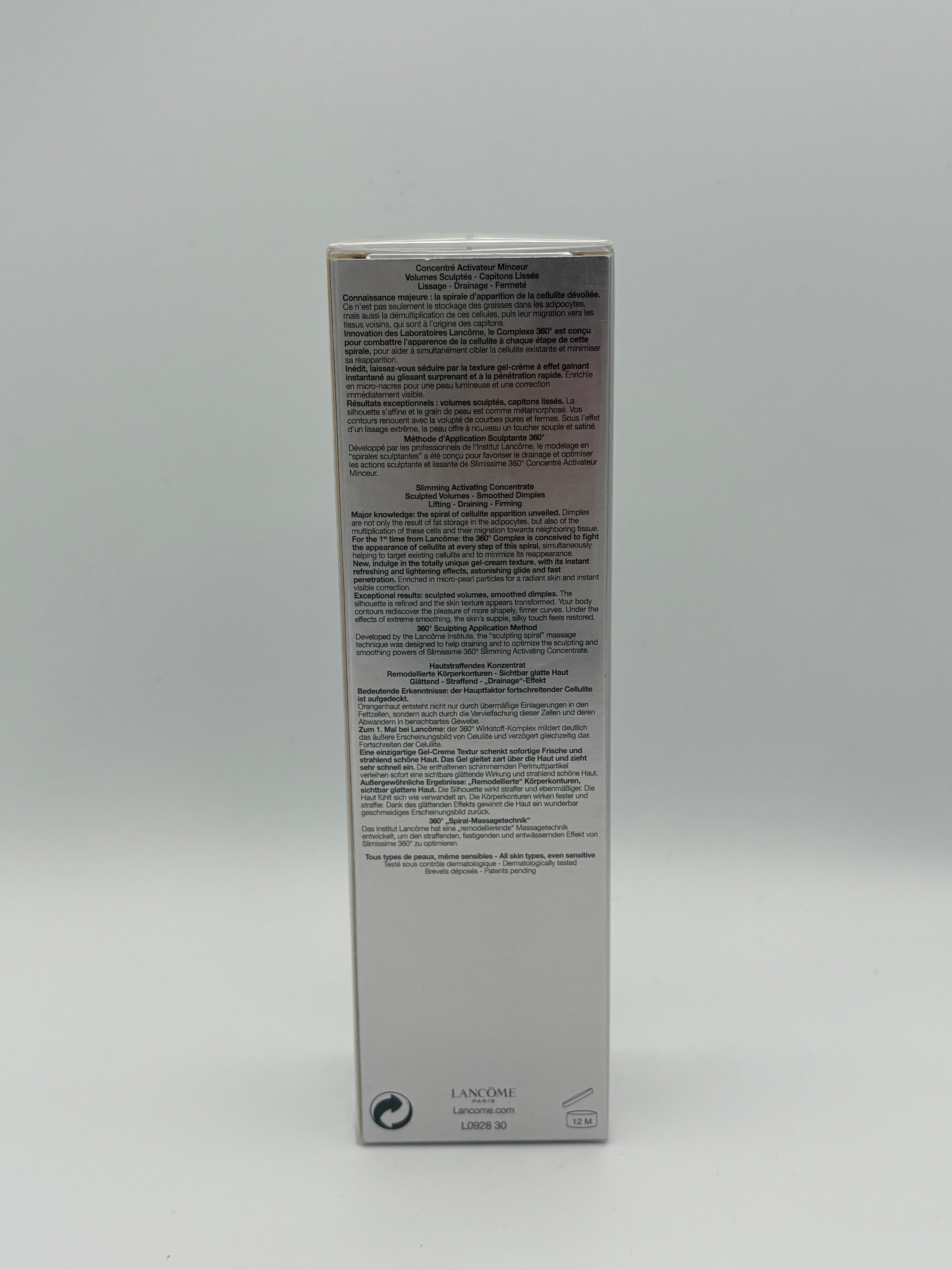 BLOCK36: CREMA	LANCOME	SLIMISSIME 360° EFFETTO SNELLENTE