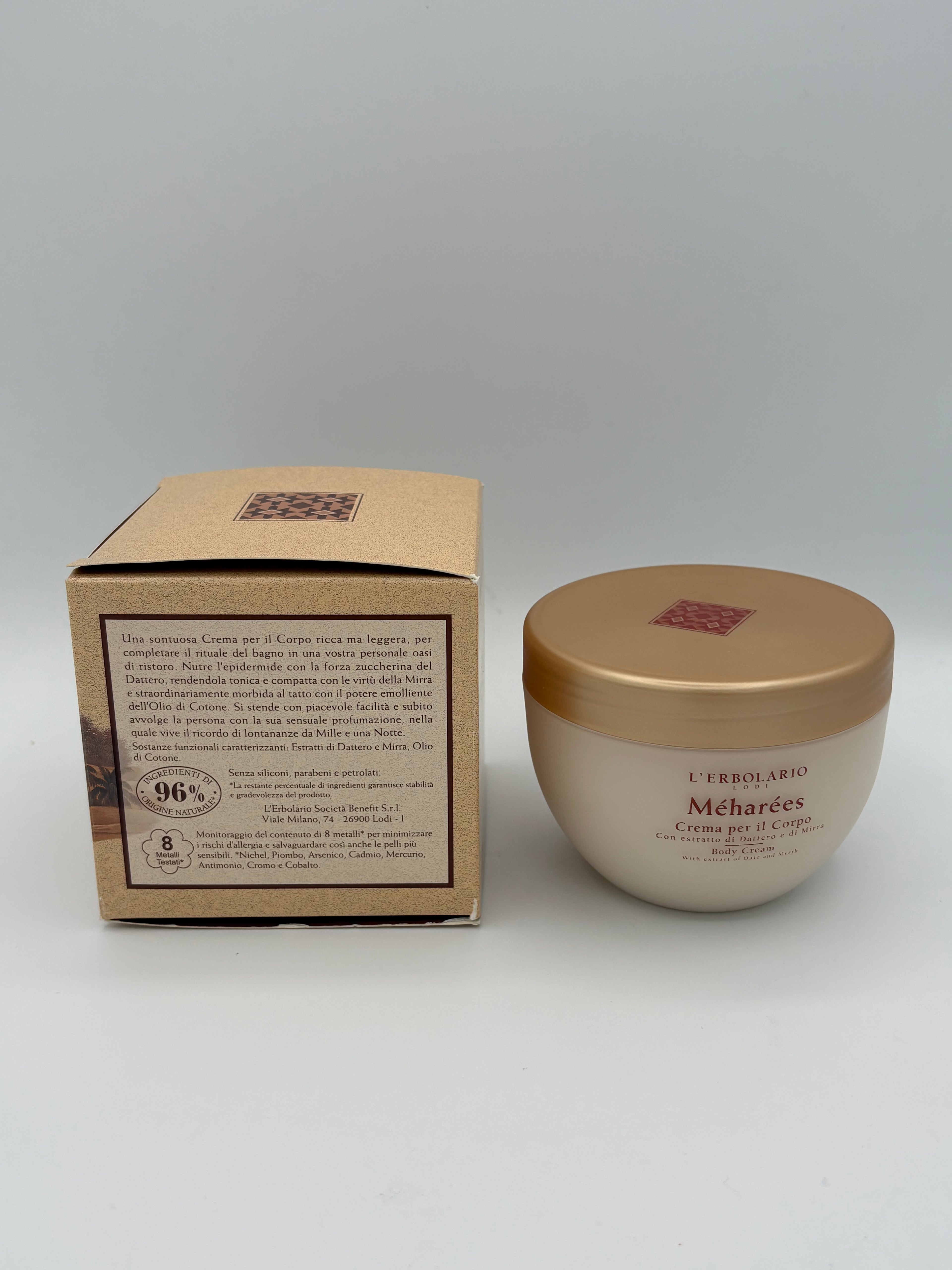BLOCK36: CREAM	L'ERBOLARIO	BODY CREAM WITH DATE AND MYRRH EXTRACT