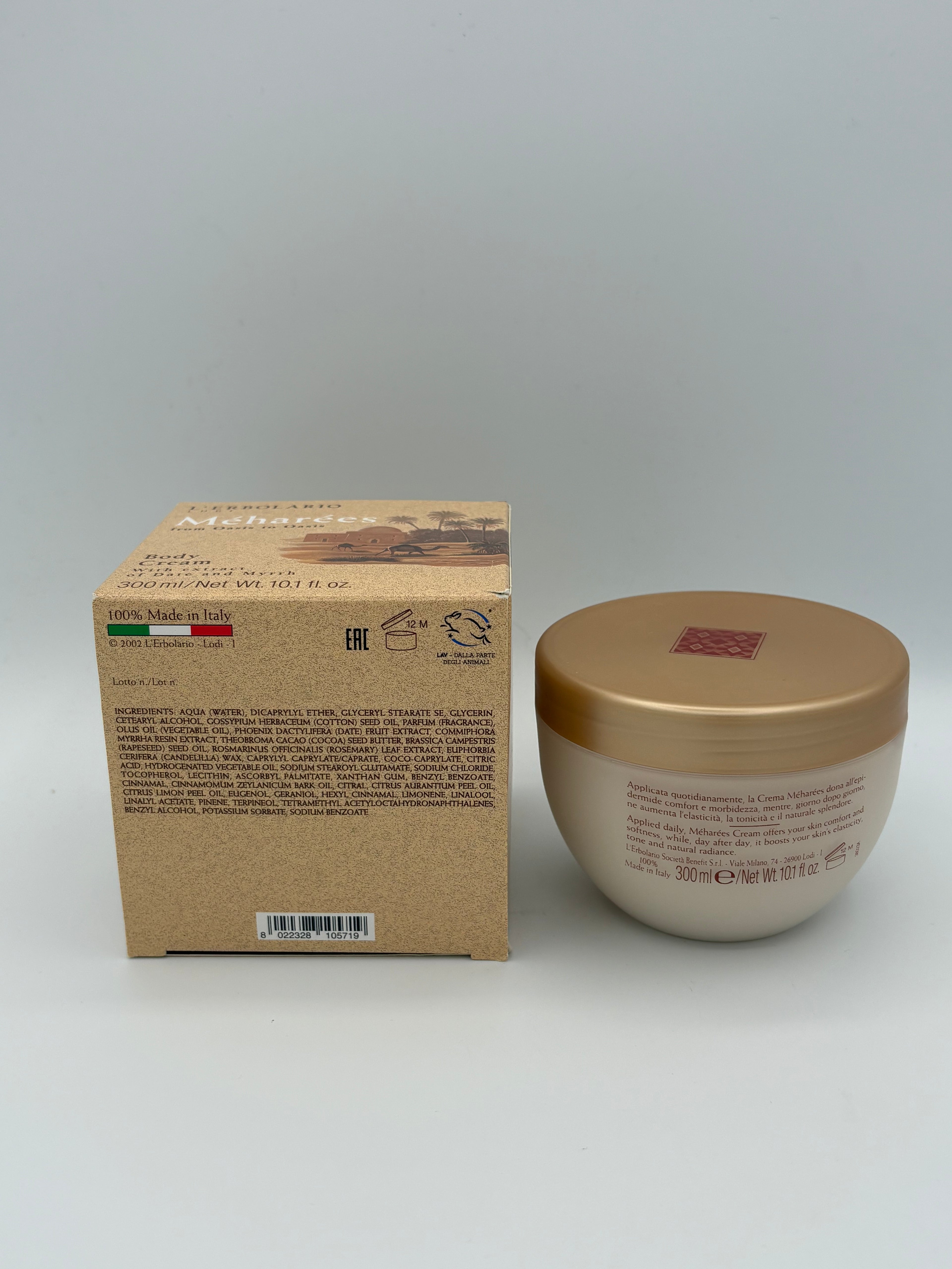 BLOCK36: CREAM	L'ERBOLARIO	BODY CREAM WITH DATE AND MYRRH EXTRACT