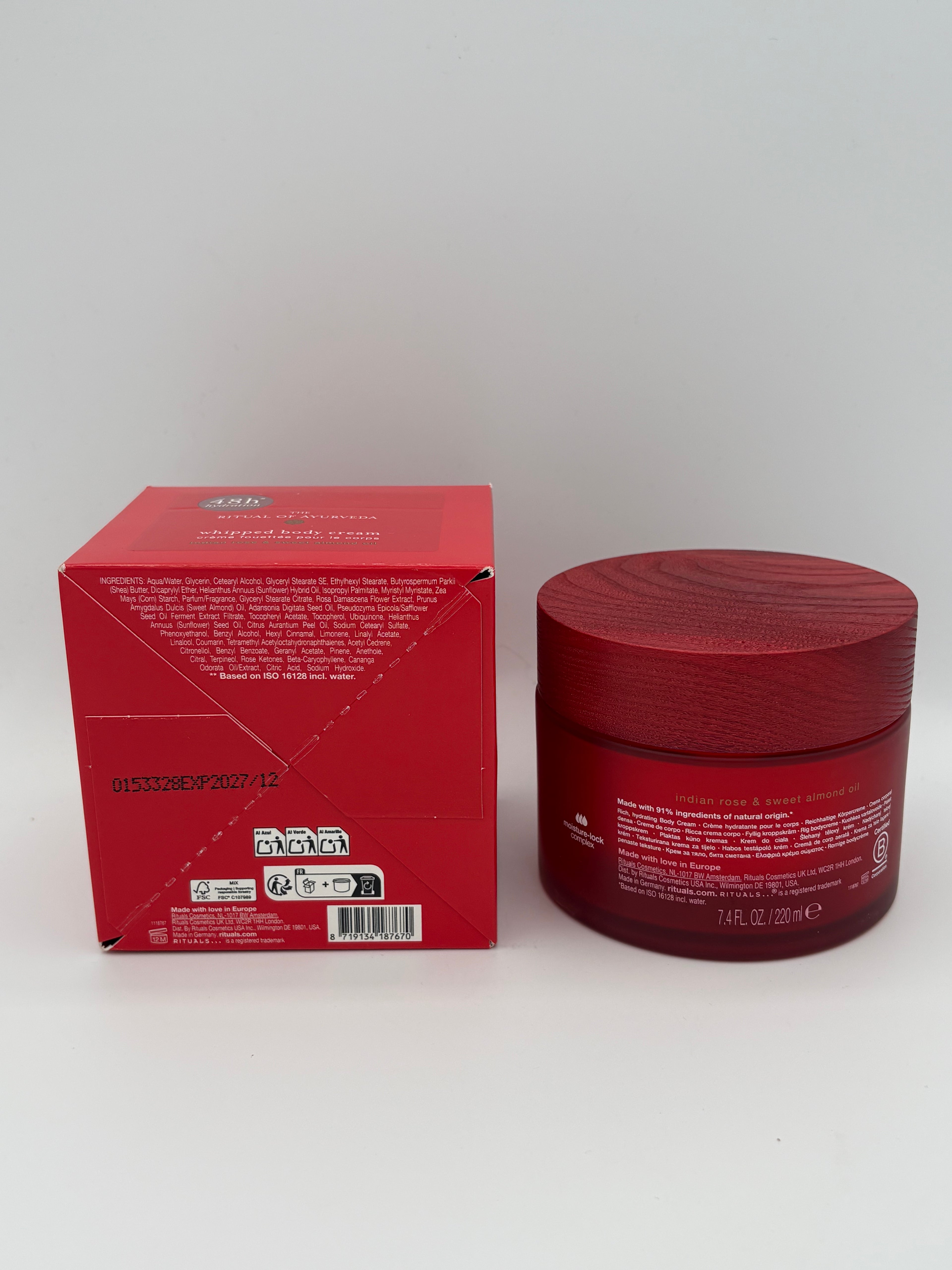 BLOCK36: CREME	RITUALS	WHIPPED BODY CREAM INDIAN ROSE & SWEET ALMOND OIL