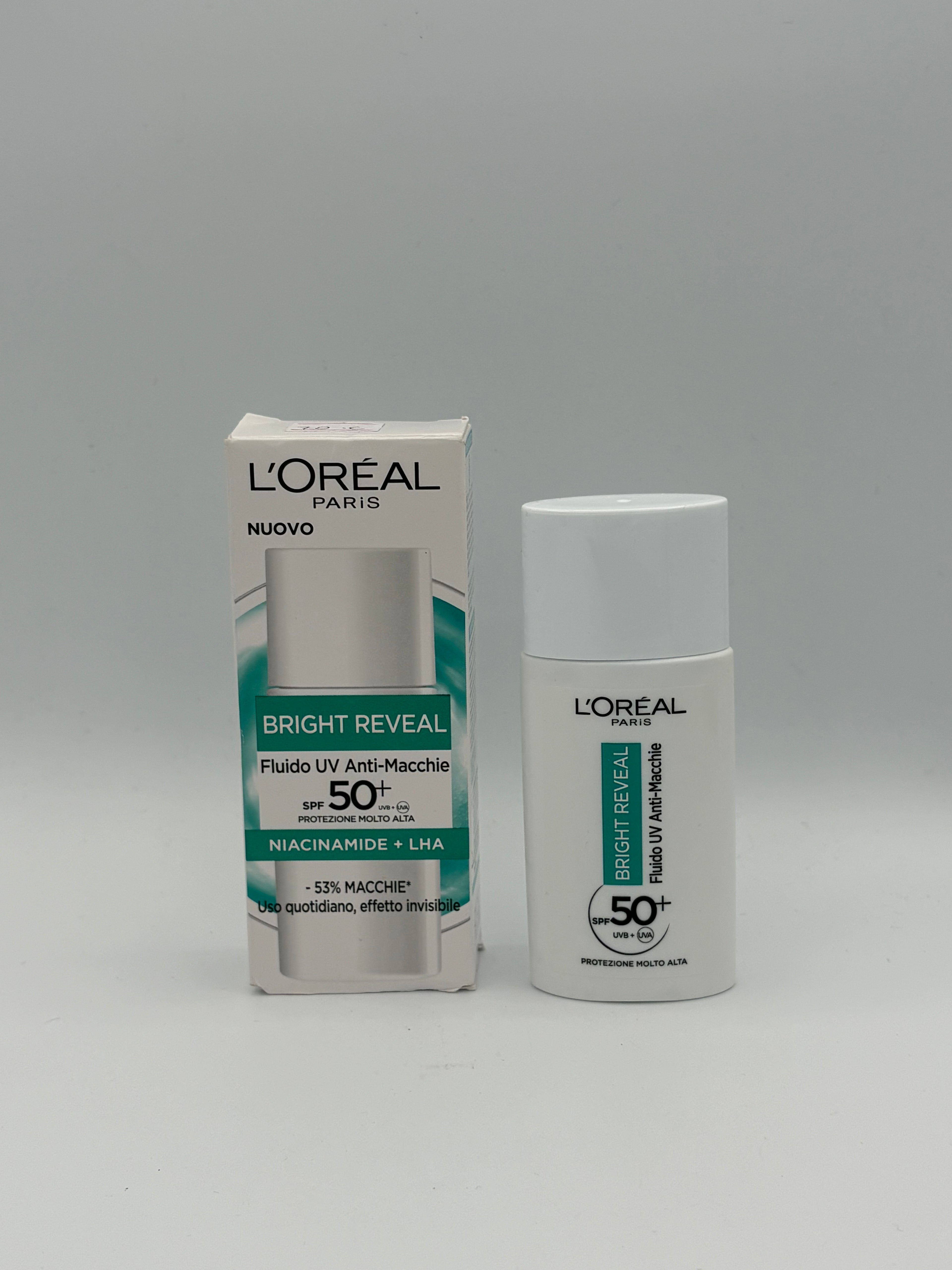 BLOCK36: CREMA	L'OREAL	BRIGHT REVEALNIACINAMIDE + LHA SPF 50+