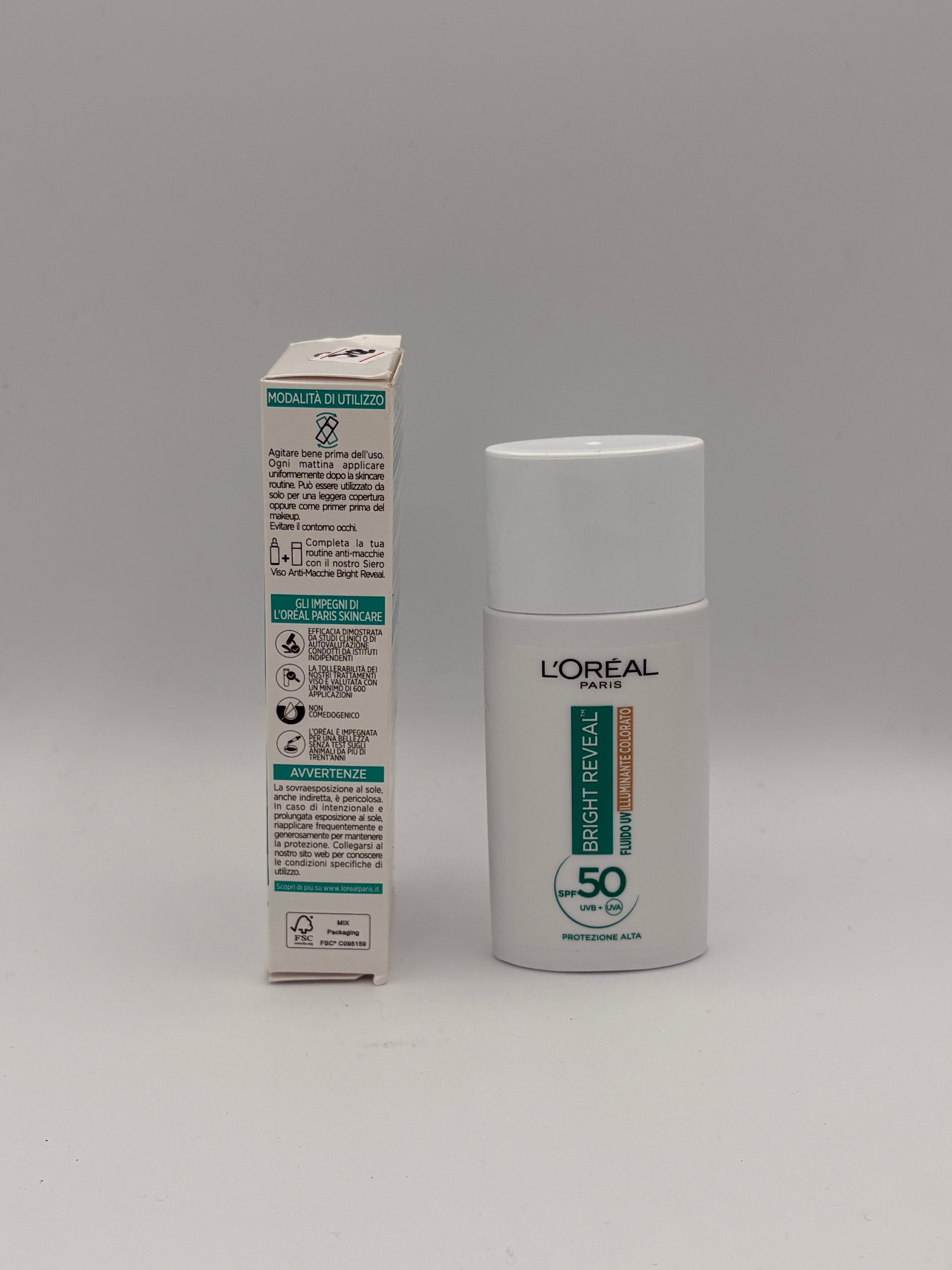 BLOCK36: CREMA	L'OREAL	BRIGHT REVEAL NIACINAMIDE + PIGMENTI LUMINOSI (CHIARO)