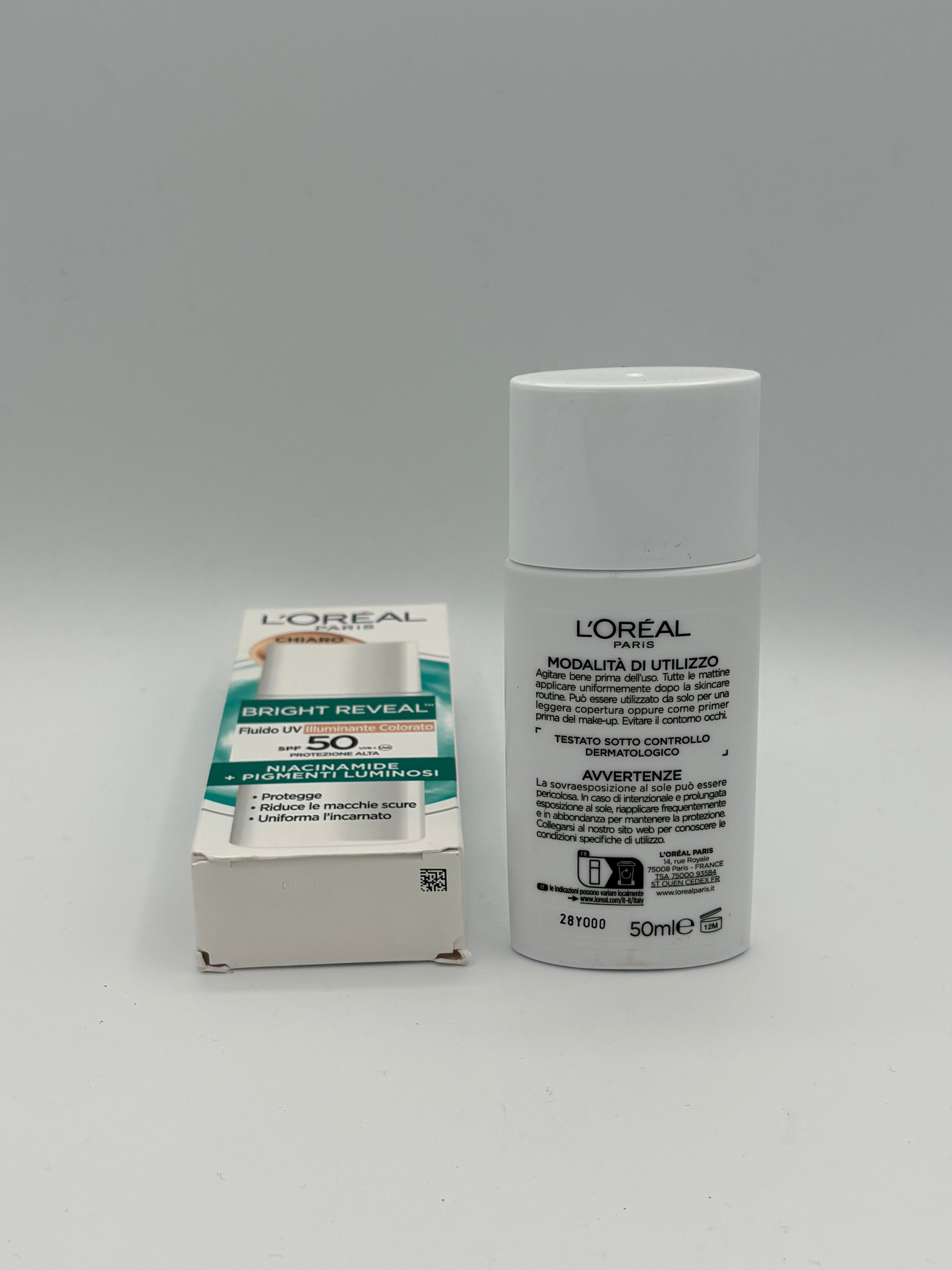 BLOCK36: CREMA	L'OREAL	BRIGHT REVEAL NIACINAMIDE + PIGMENTI LUMINOSI (CHIARO)