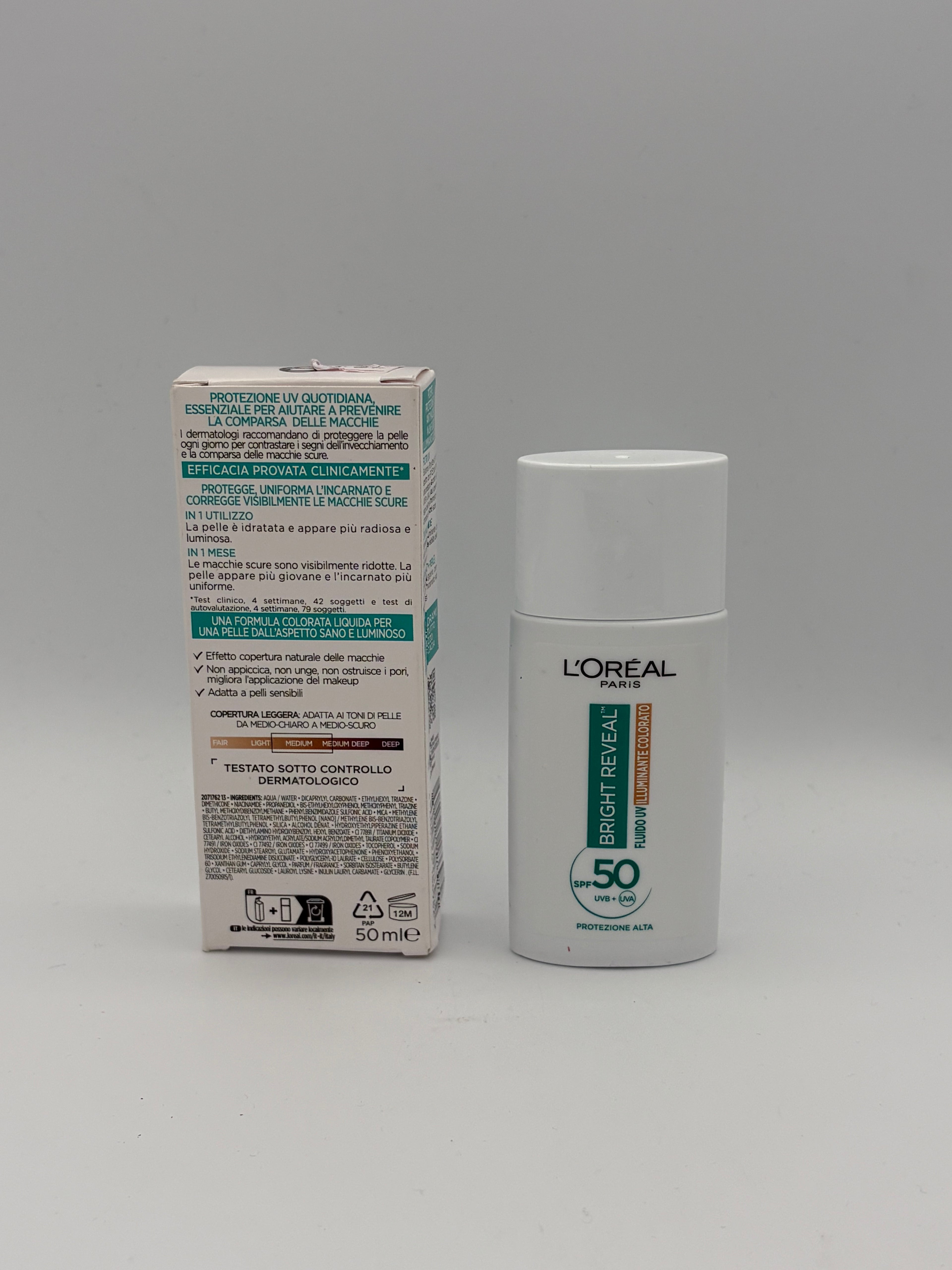 BLBLOCK36: CREMA	L'OREAL	BRIGHT REVEAL NIACINAMIDE + PIGMENTI LUMINOSI (MEDIO)