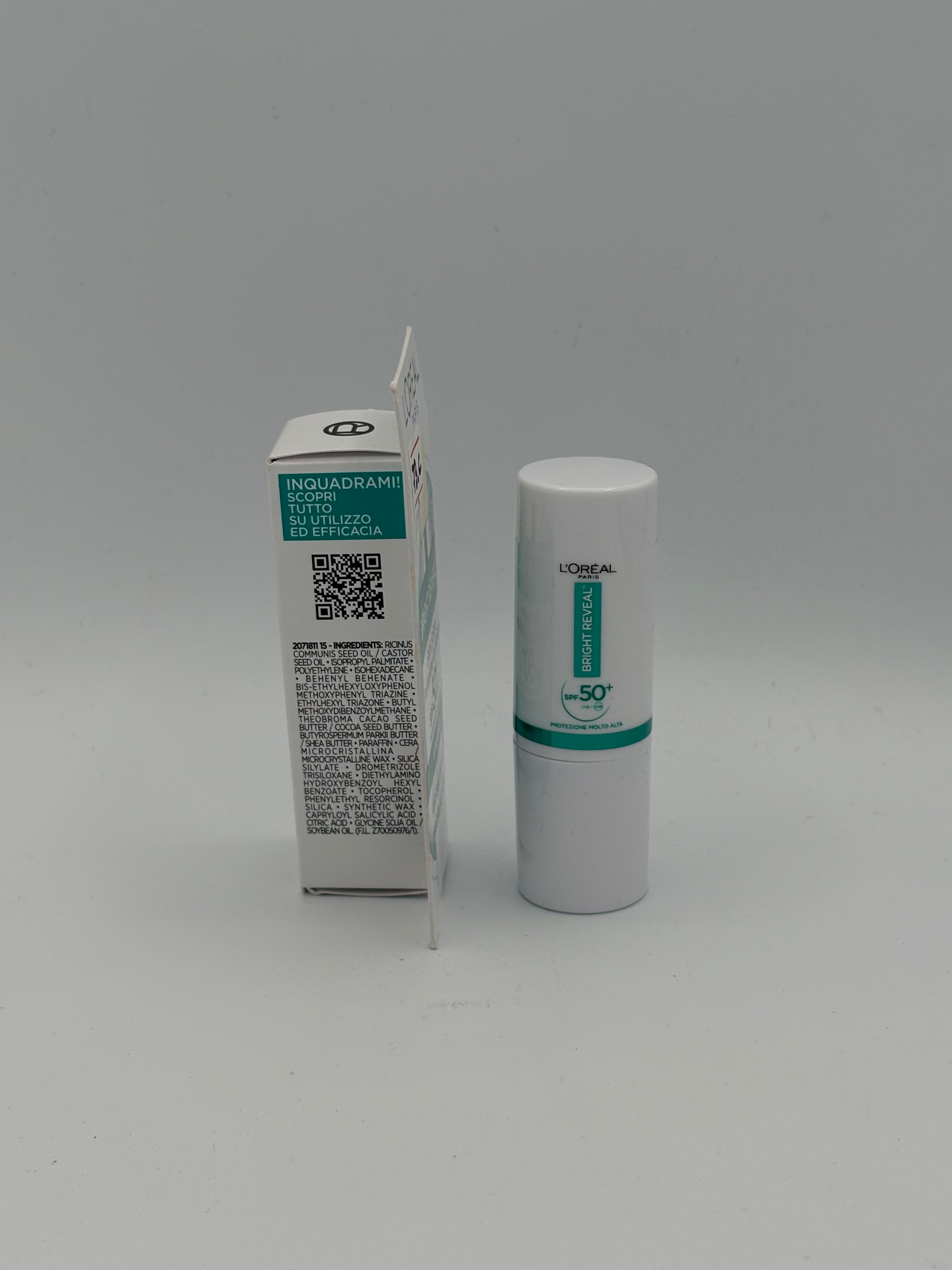 BLOCK36: CREMA	L'OREAL	BRIGHT REVEAL STICK SOLARE SPF 50+  VITAMINA E