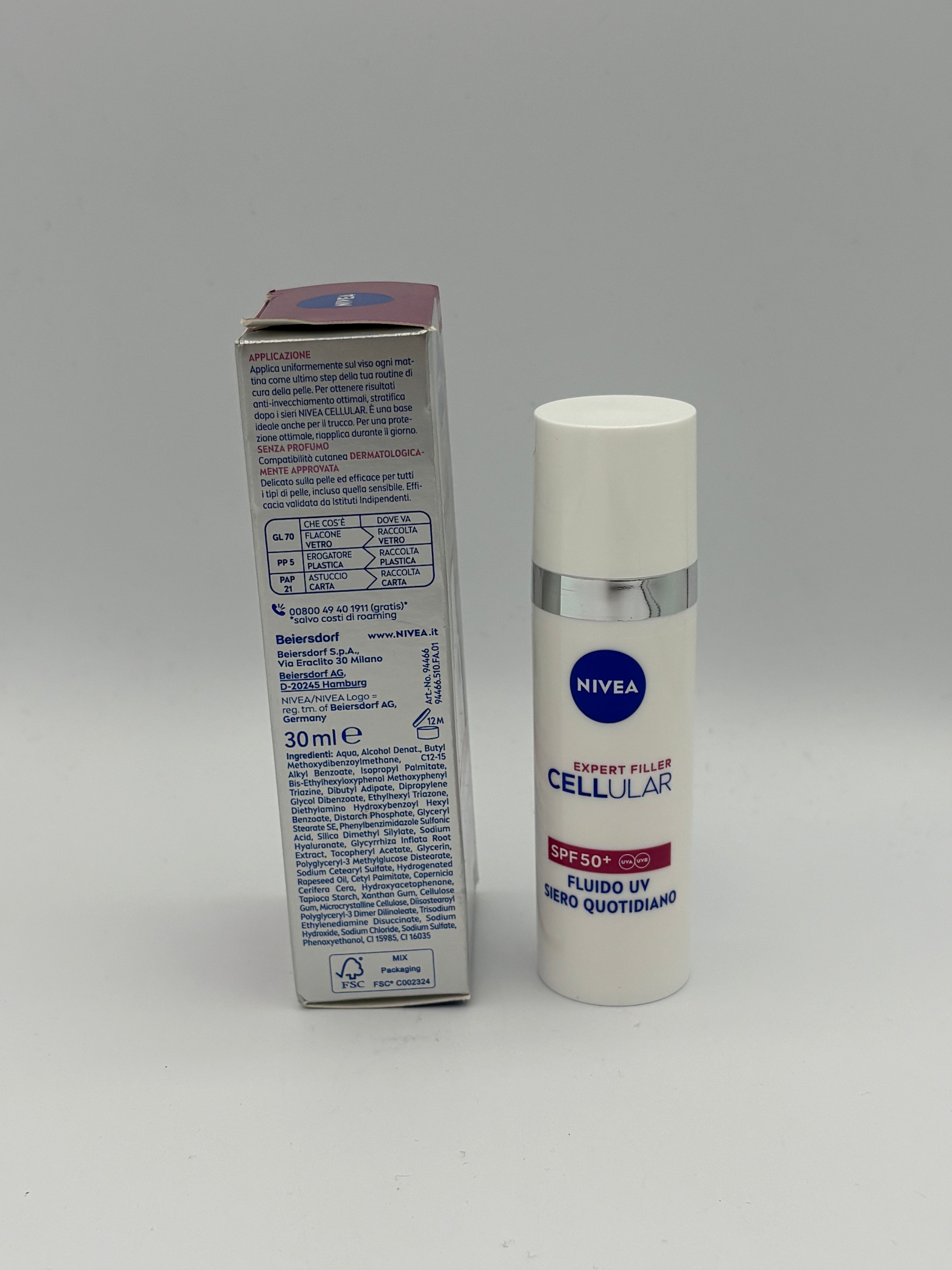 BLOCK36: SIERO	NIVEA	EXPERT FILLER SPF 50+ ACIDO IALURONICO X2