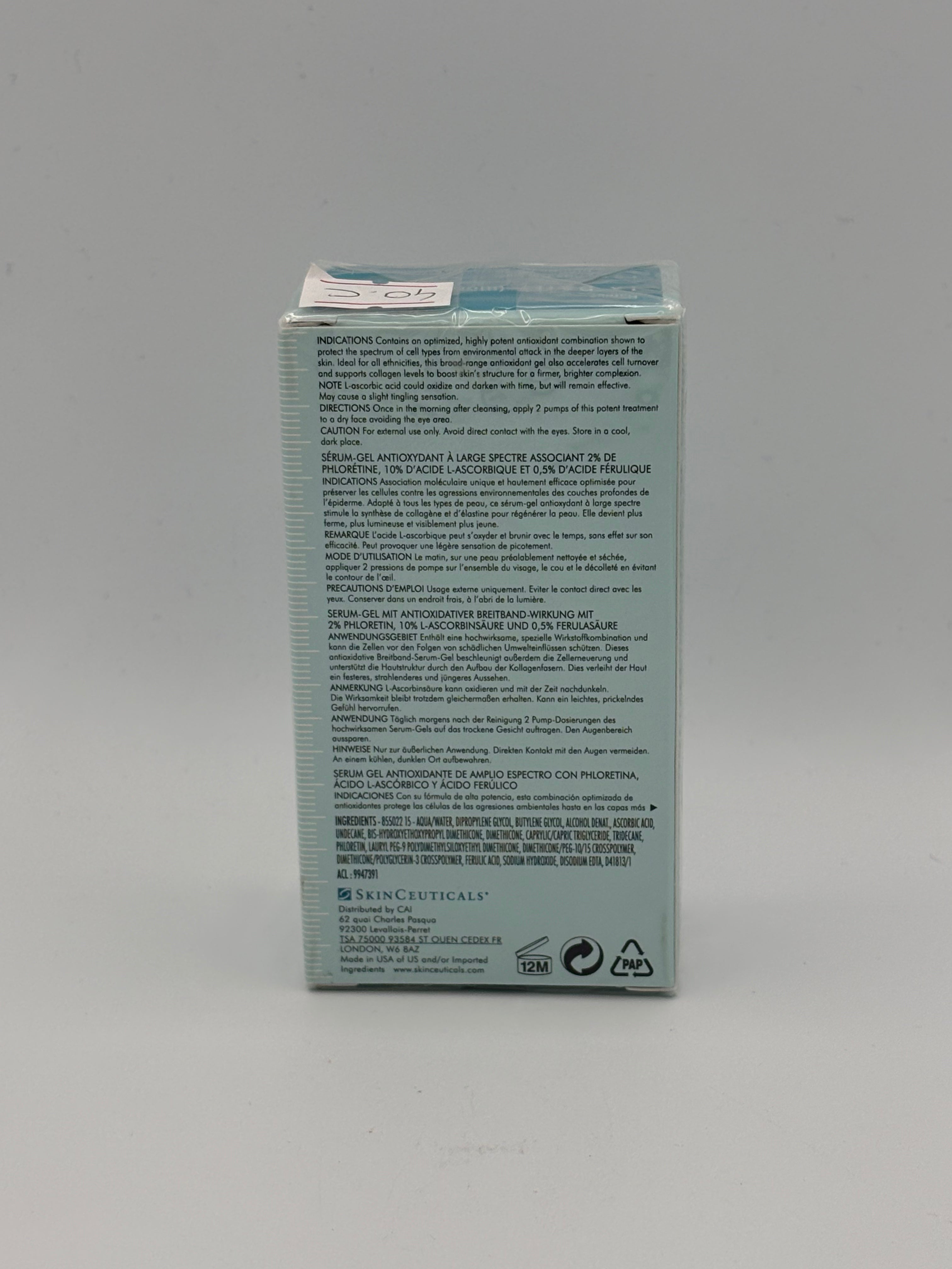 BLOCK36: CREMA	SKINCEUTICALS	  PHLORETIN CF GEL